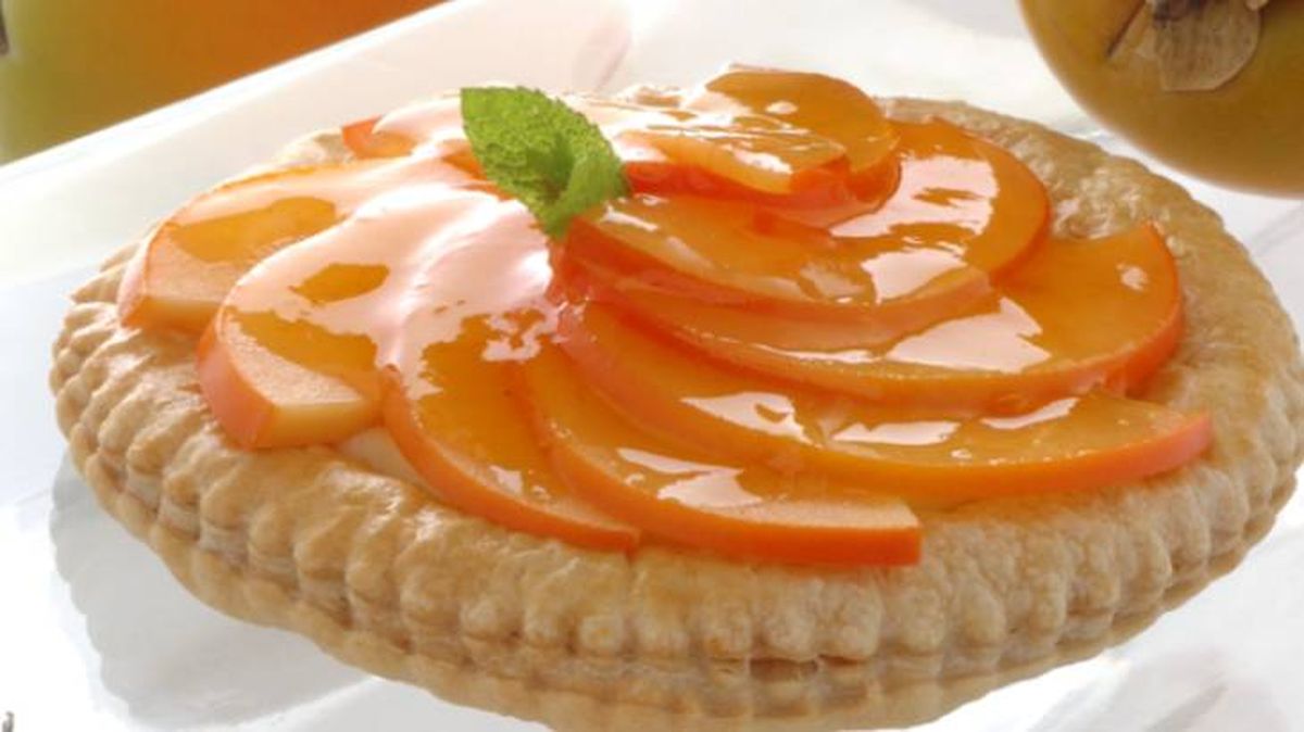 recetas con caquis tarta hojaldre