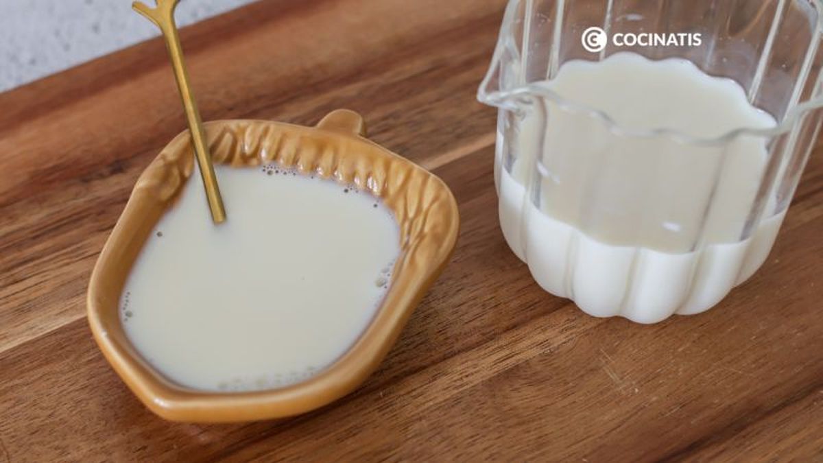 Disolvemos la maicena en parte de la bebida de soja