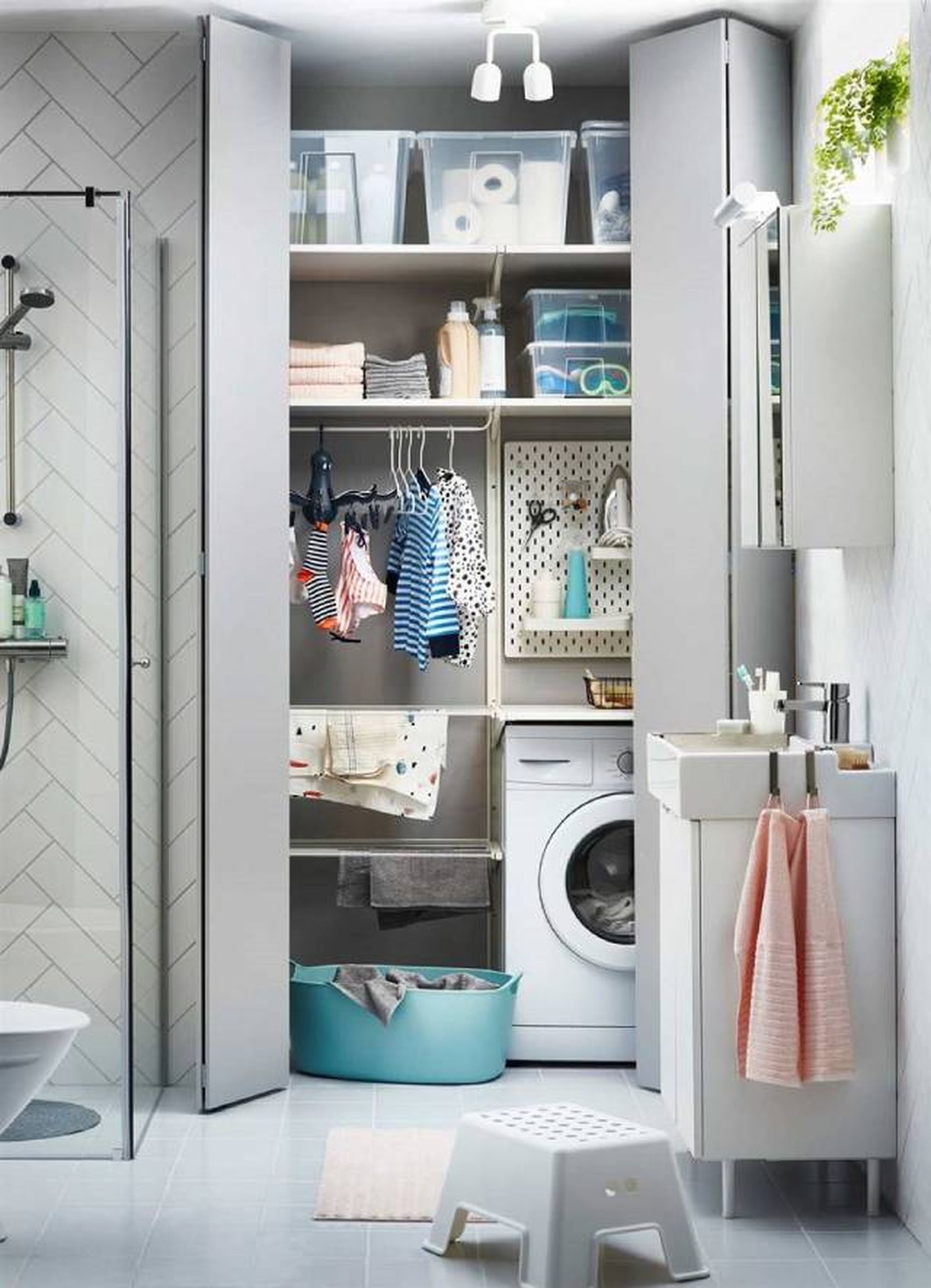 Soluciones para integrar la lavadora en el cuarto de baño 9 Soluciones para integrar la lavadora en el cuarto de baño 9