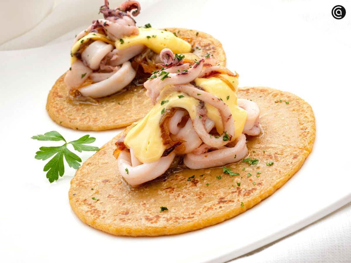 Receta de primer plato de Karlos Arguiñano: taco de chipirón pelayo y mahonesa de limón