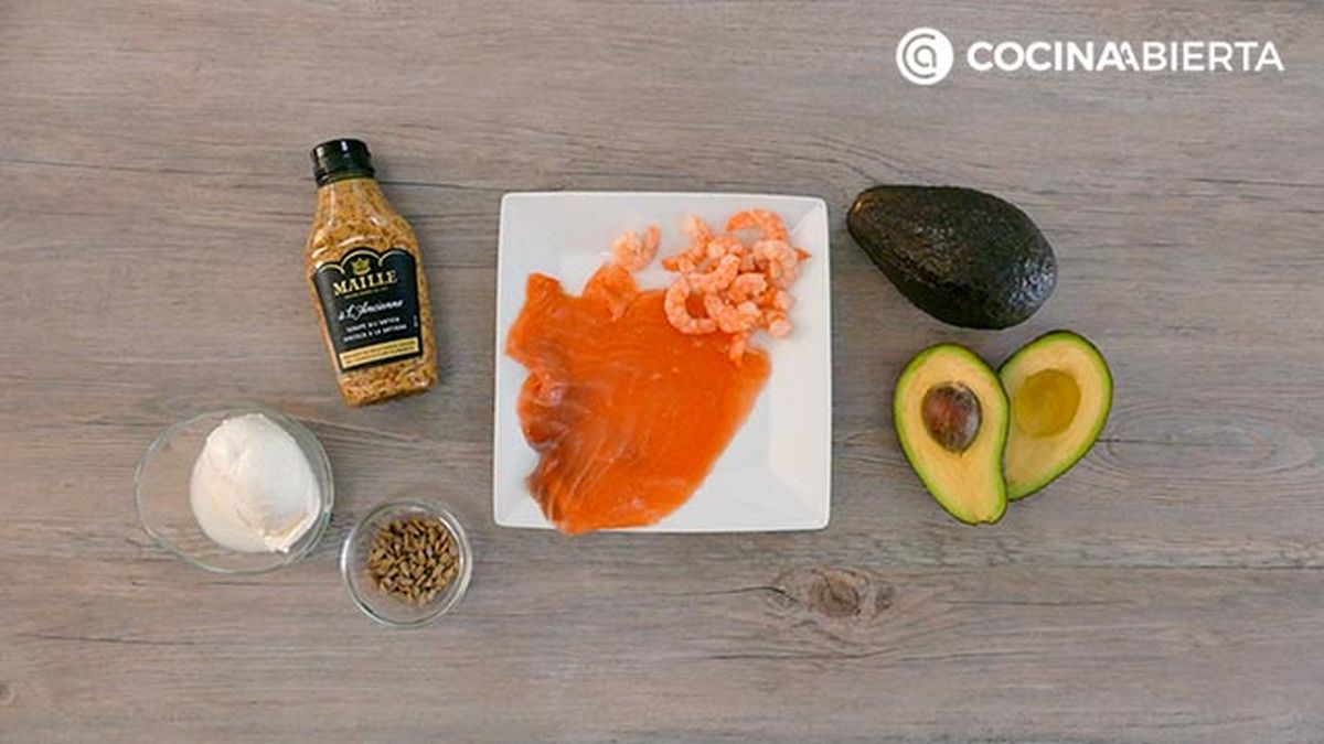 CTIS0886 receta ensalada de aguacate salmon y gambas ingredientes ca