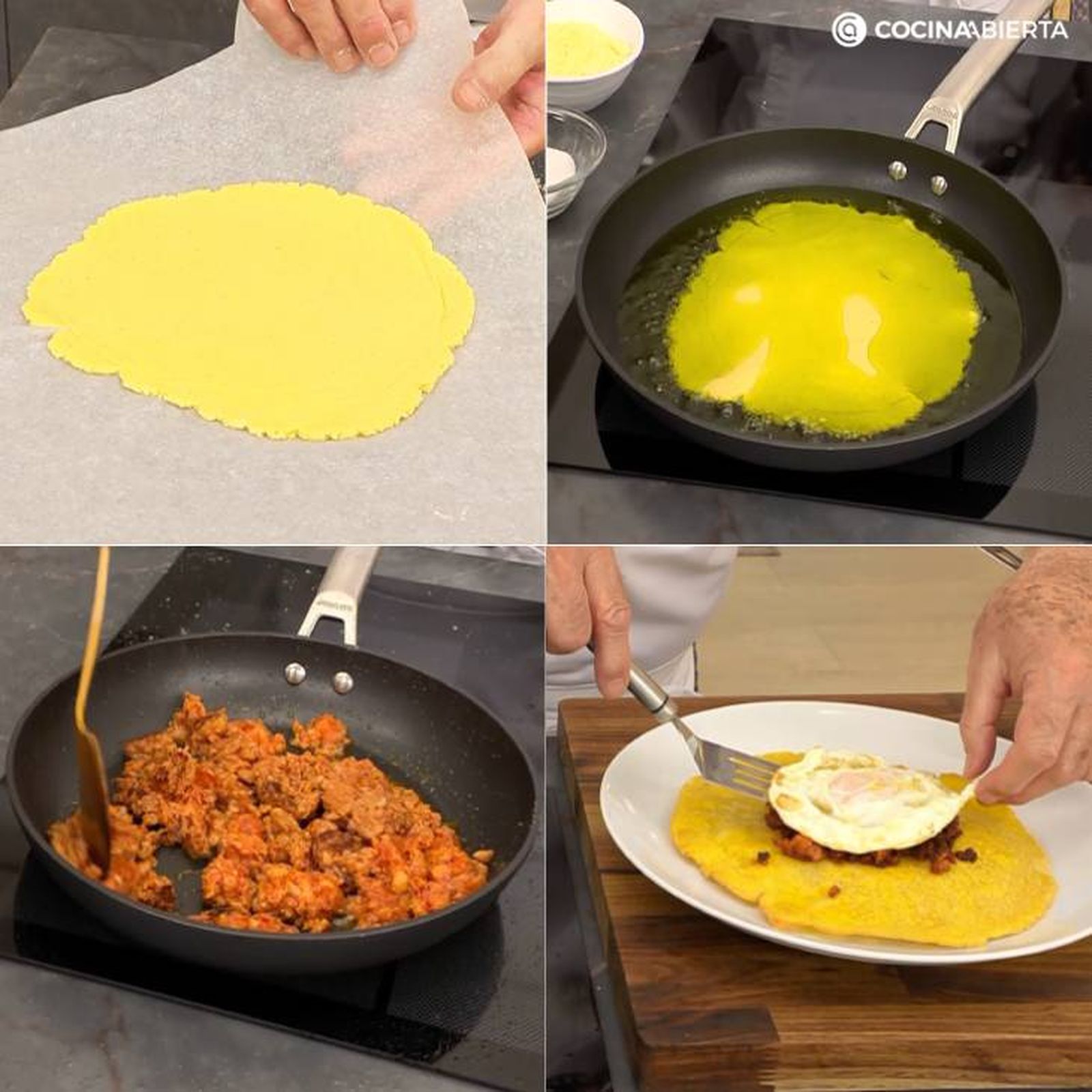 Paso a paso para hacer tortos de maíz con picadillo y huevo Paso a paso para hacer tortos de maíz con picadillo y huevo