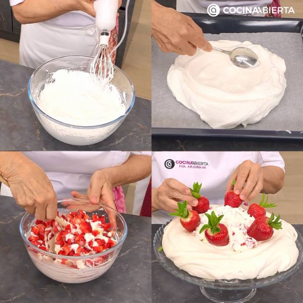 tarta pavlova de merengue receta pasos