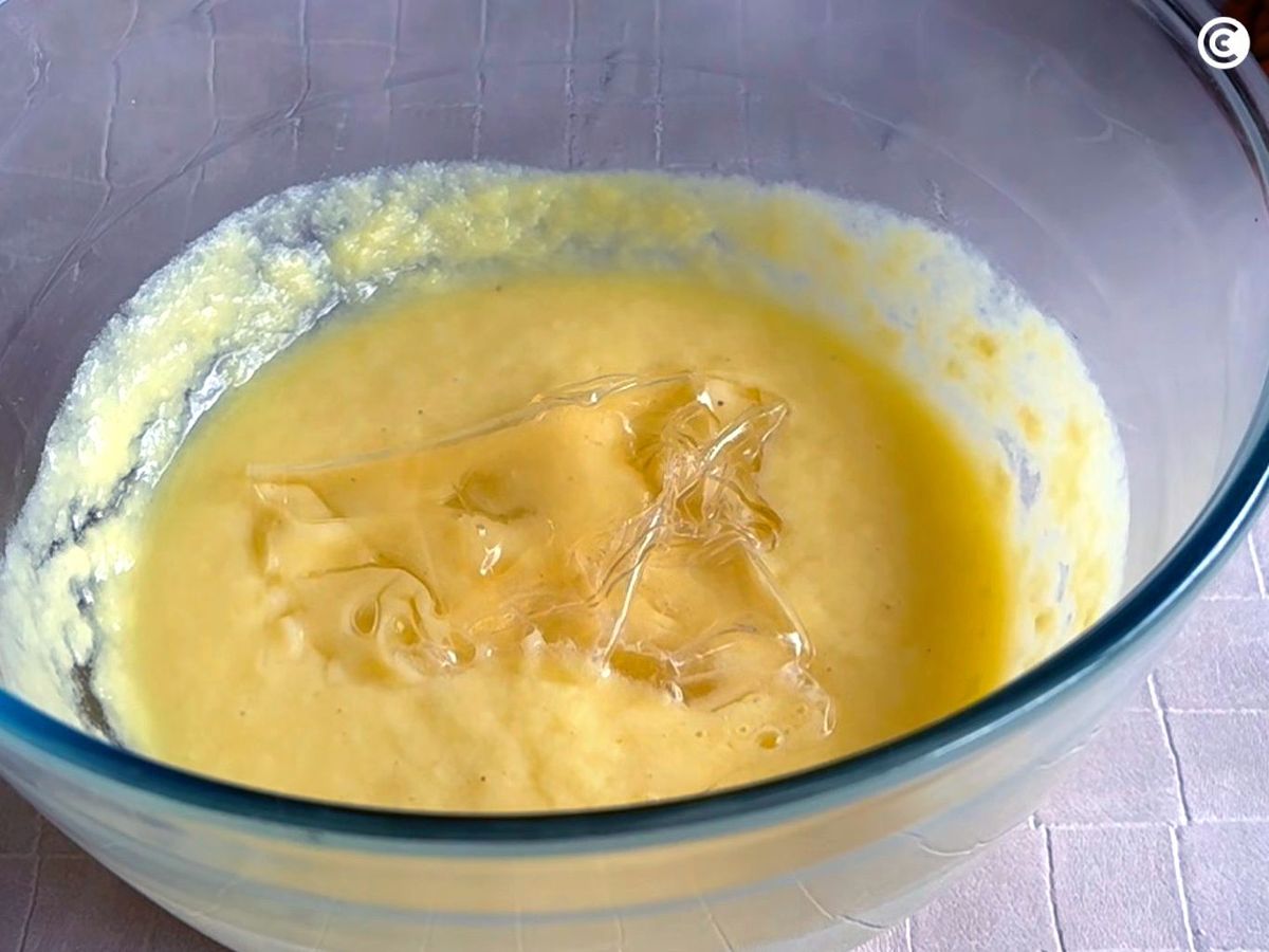 Añadir la gelatina para dar textura al mousse de piña