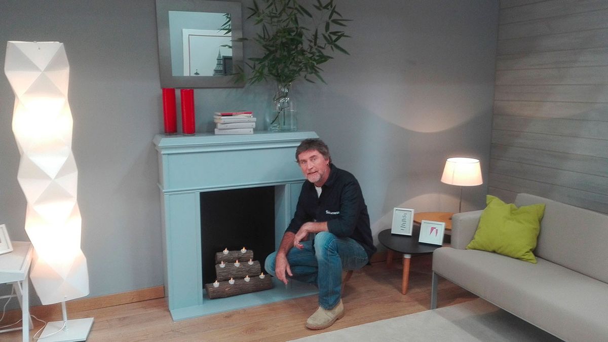 Cómo hacer una chimenea decorativa paso 14