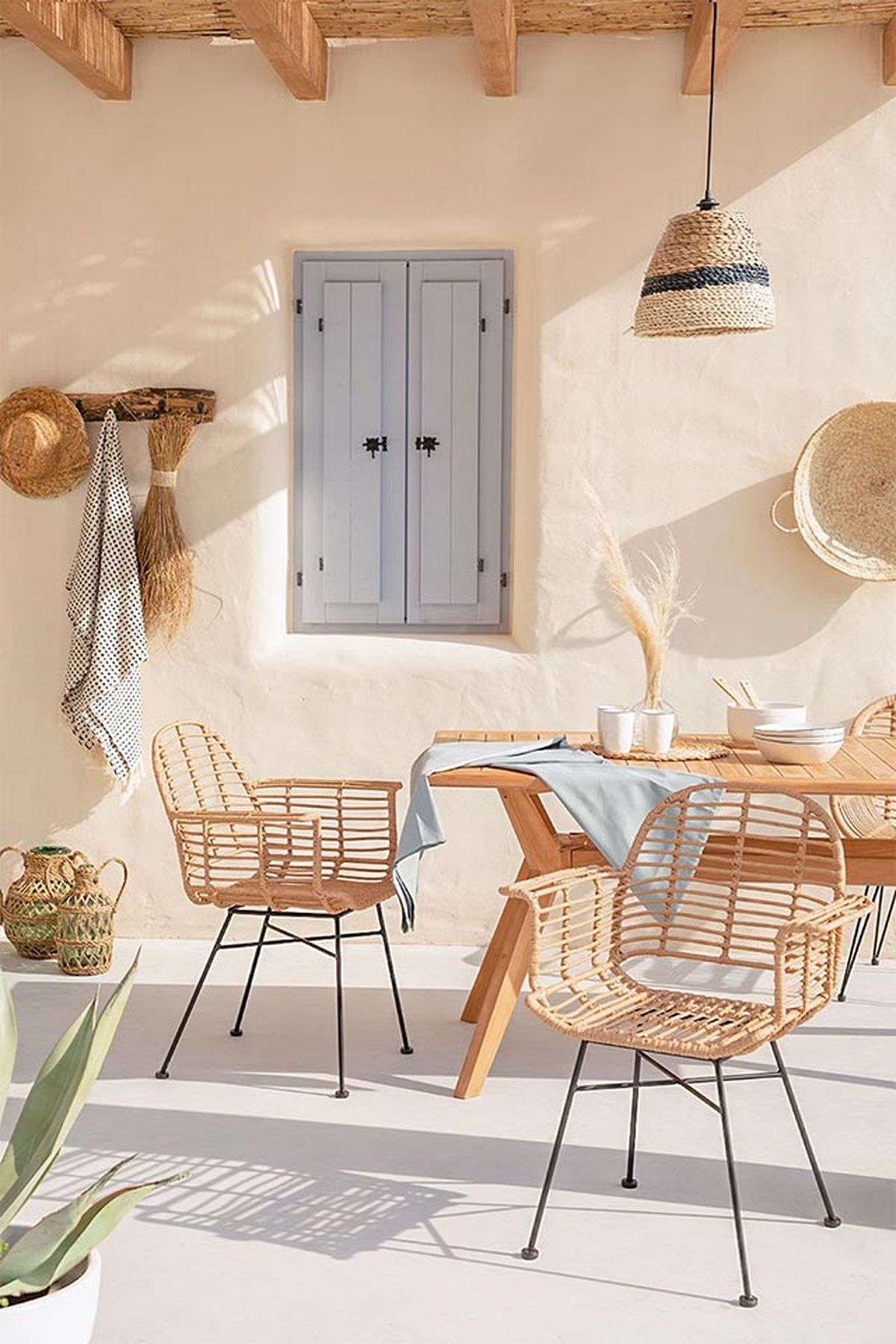 sklum silla de jardin en ratan sintetico mimbar style