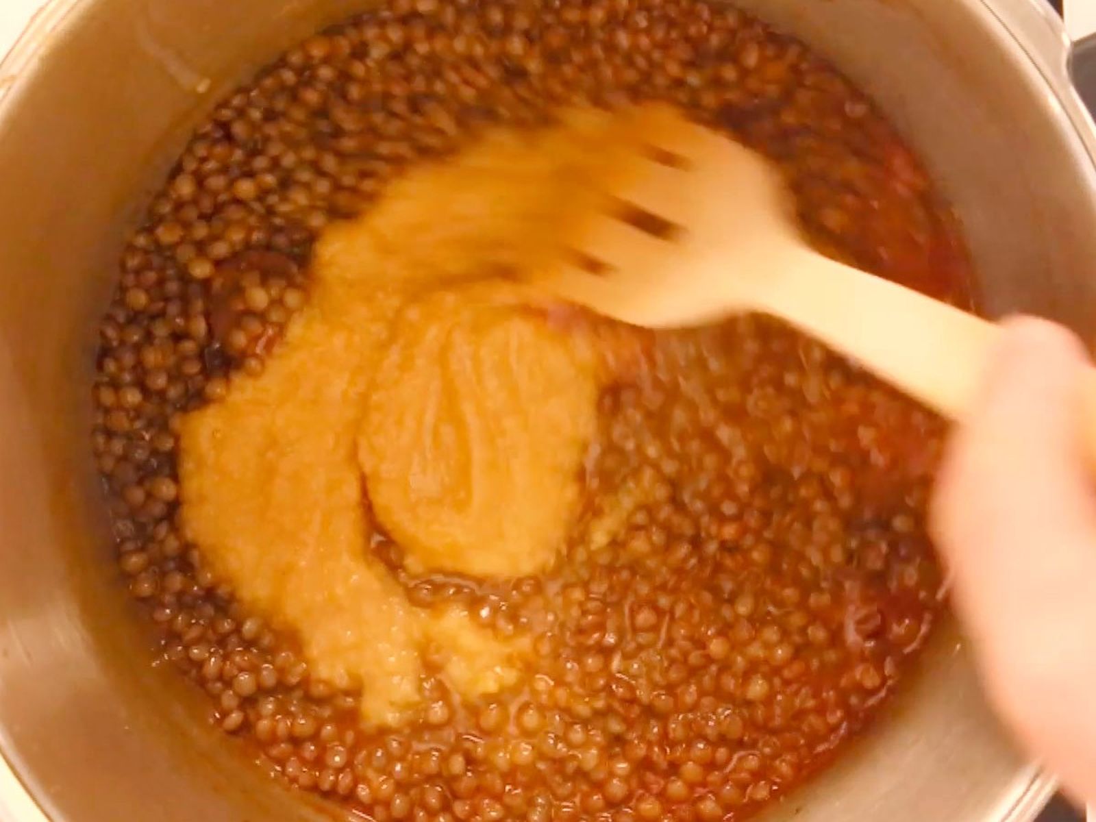 Mezcla con el puré