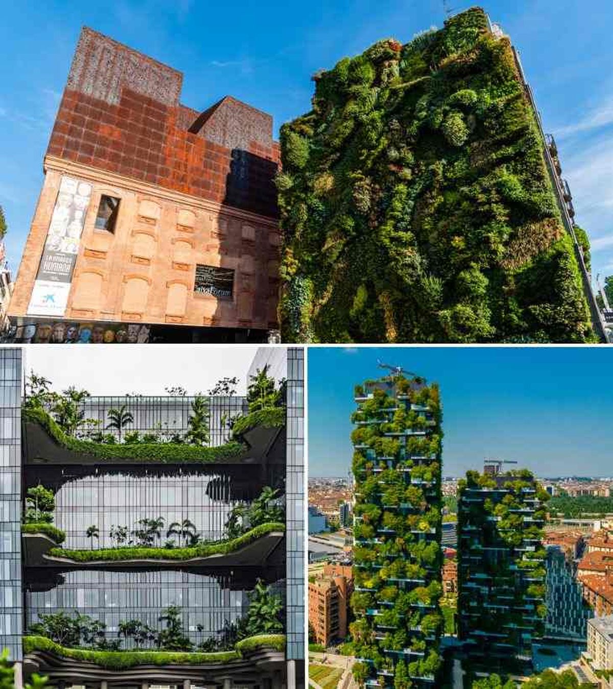 jardin vertical CaixaForum The Parkroyal on Pickering Bosco Verticale
