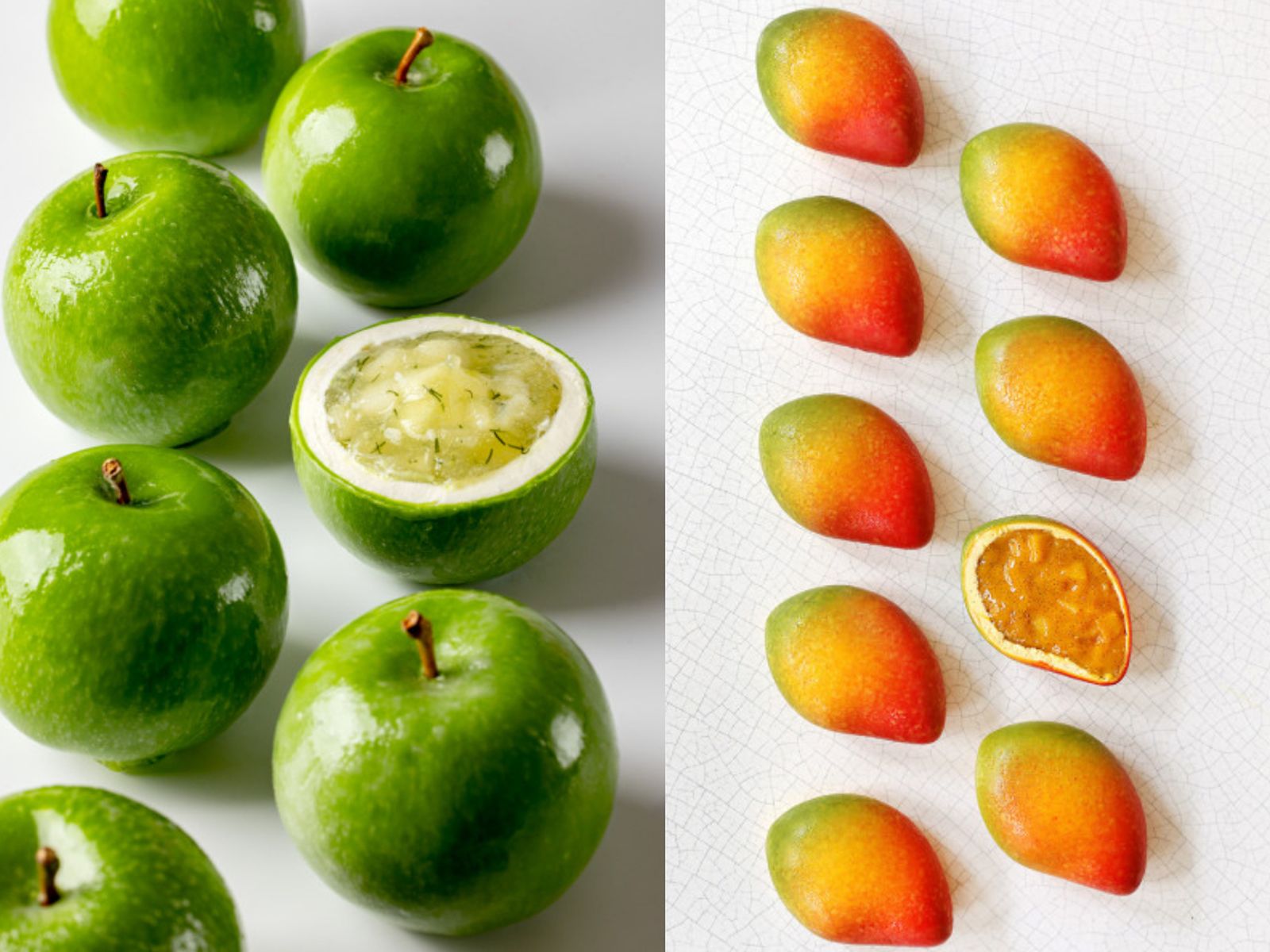 Frutas perfectas que esconden mousse, gel y bizcocho: el dulce engaño más famoso de París. Frutas perfectas que esconden mousse, gel y bizcocho: el dulce engaño más famoso de París.