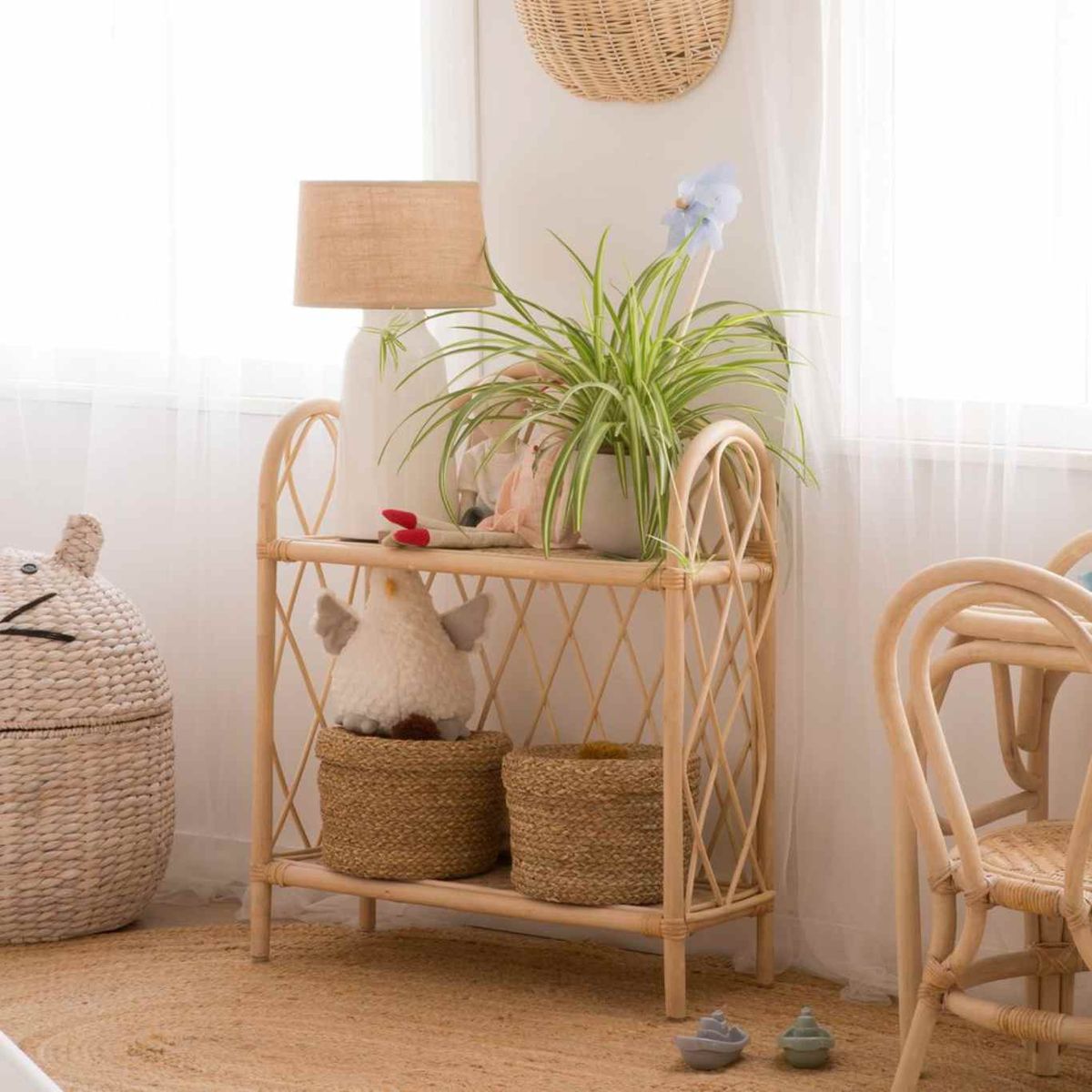 Estanteria infantil de ratan "Winnie".