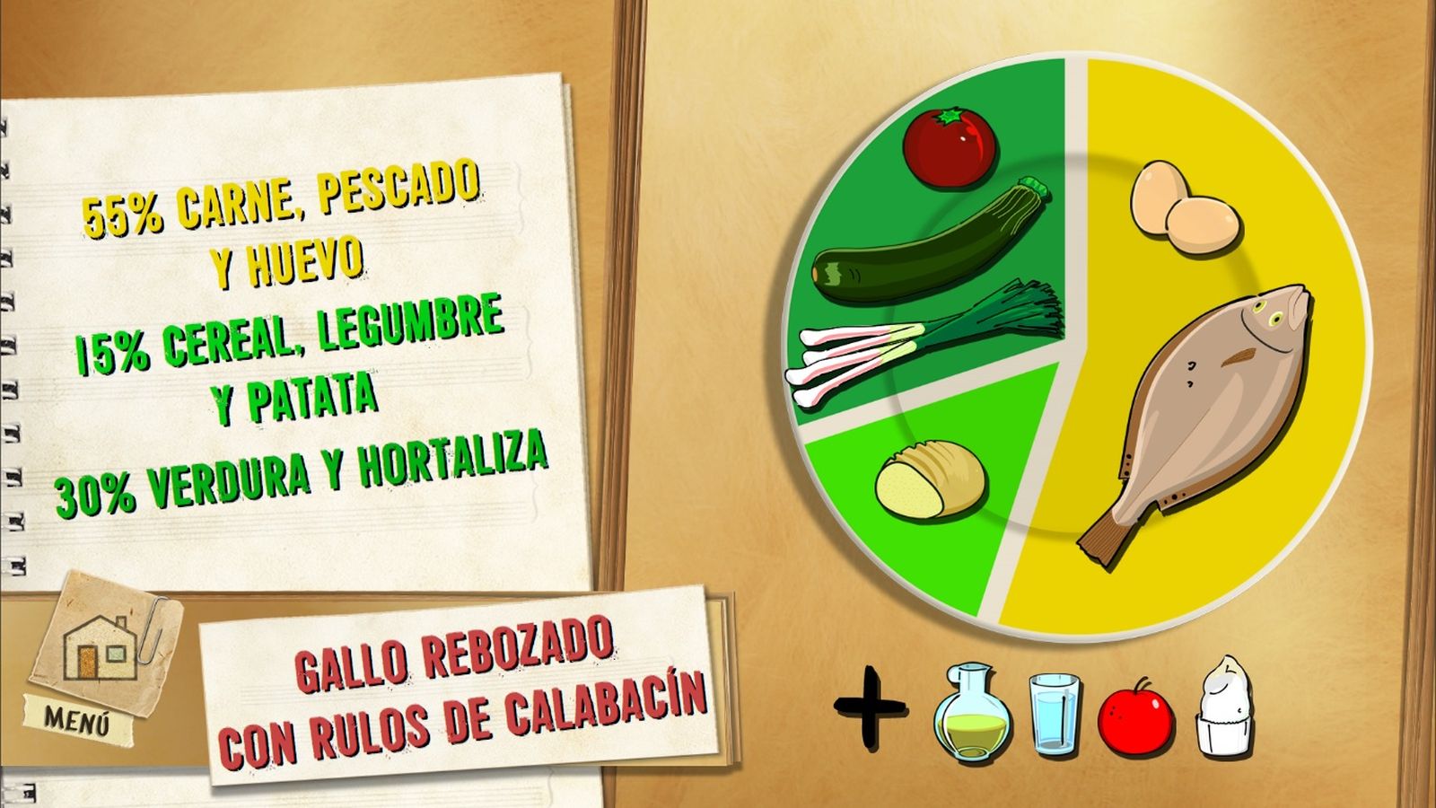 6154 1 Gallo rebozado con rulos de calabacin plato 6154 1 Gallo rebozado con rulos de calabacin plato