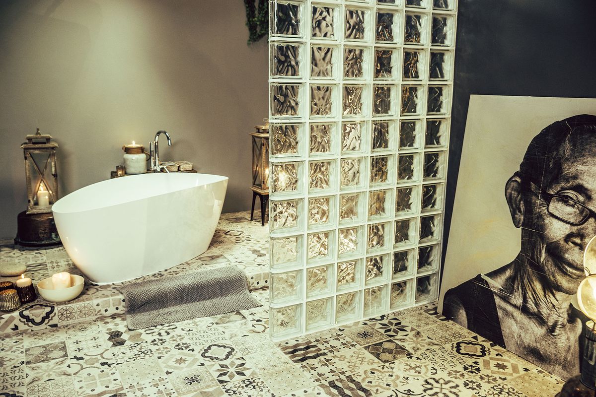 Cómo hacer una pared de bloques de vidrio