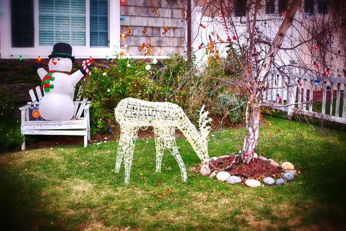 Decoración de Navidad para el jardín.