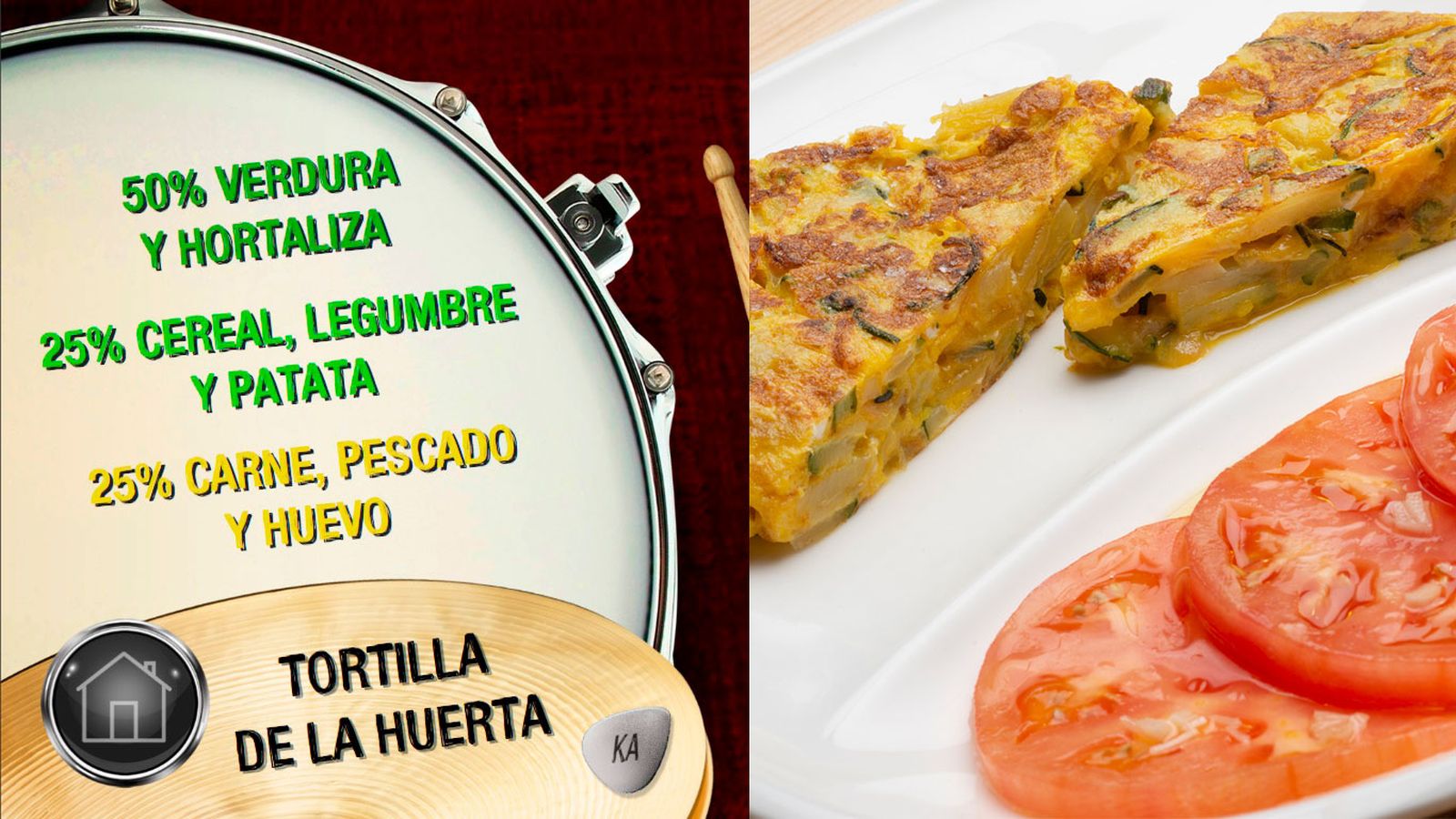 tortilla huerta plato tortilla huerta plato