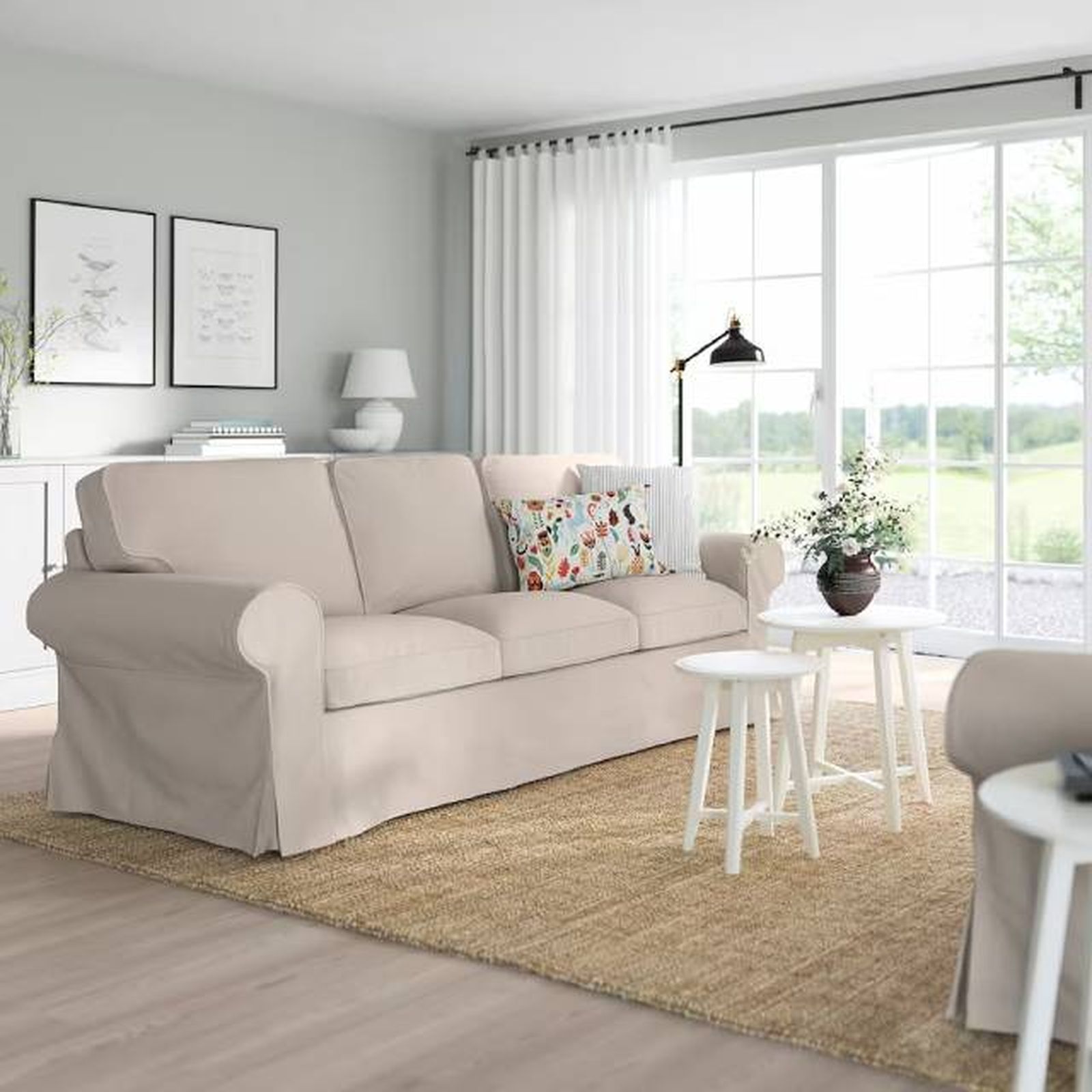 sofa ektorp 3 plazas beige claro sofa ektorp 3 plazas beige claro