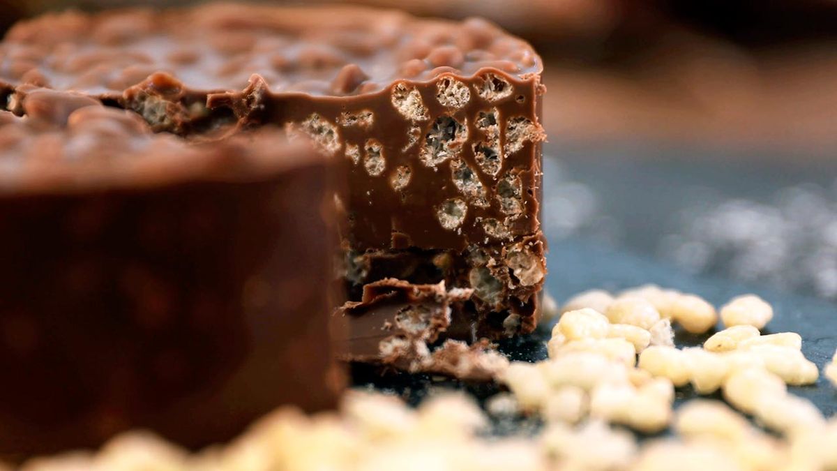 Receta de turrón de chocolate y arroz inflado  paso 5