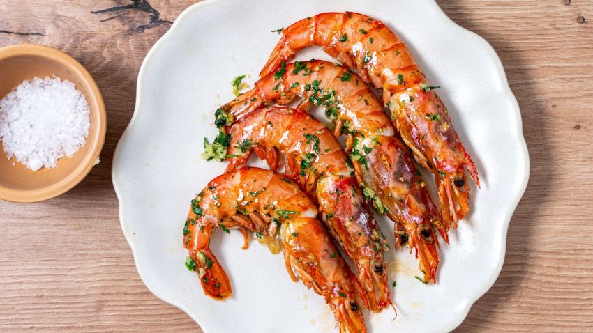 Gambones en freidora de aire, receta de marisco fácil en casa sin manchar la cocina