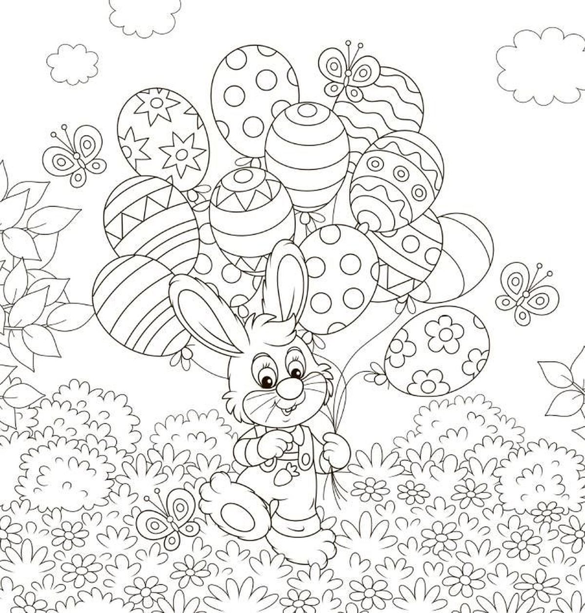 dibujo conejo pascua 5