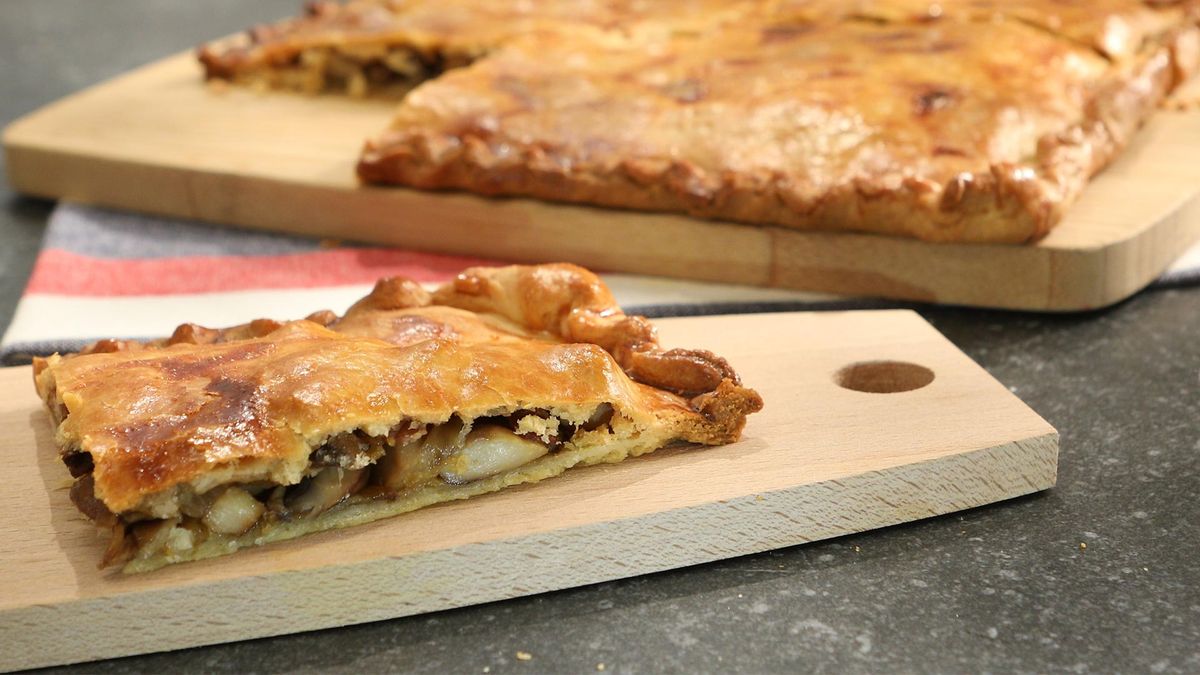 Empanada de setas y bacon   Paso 7