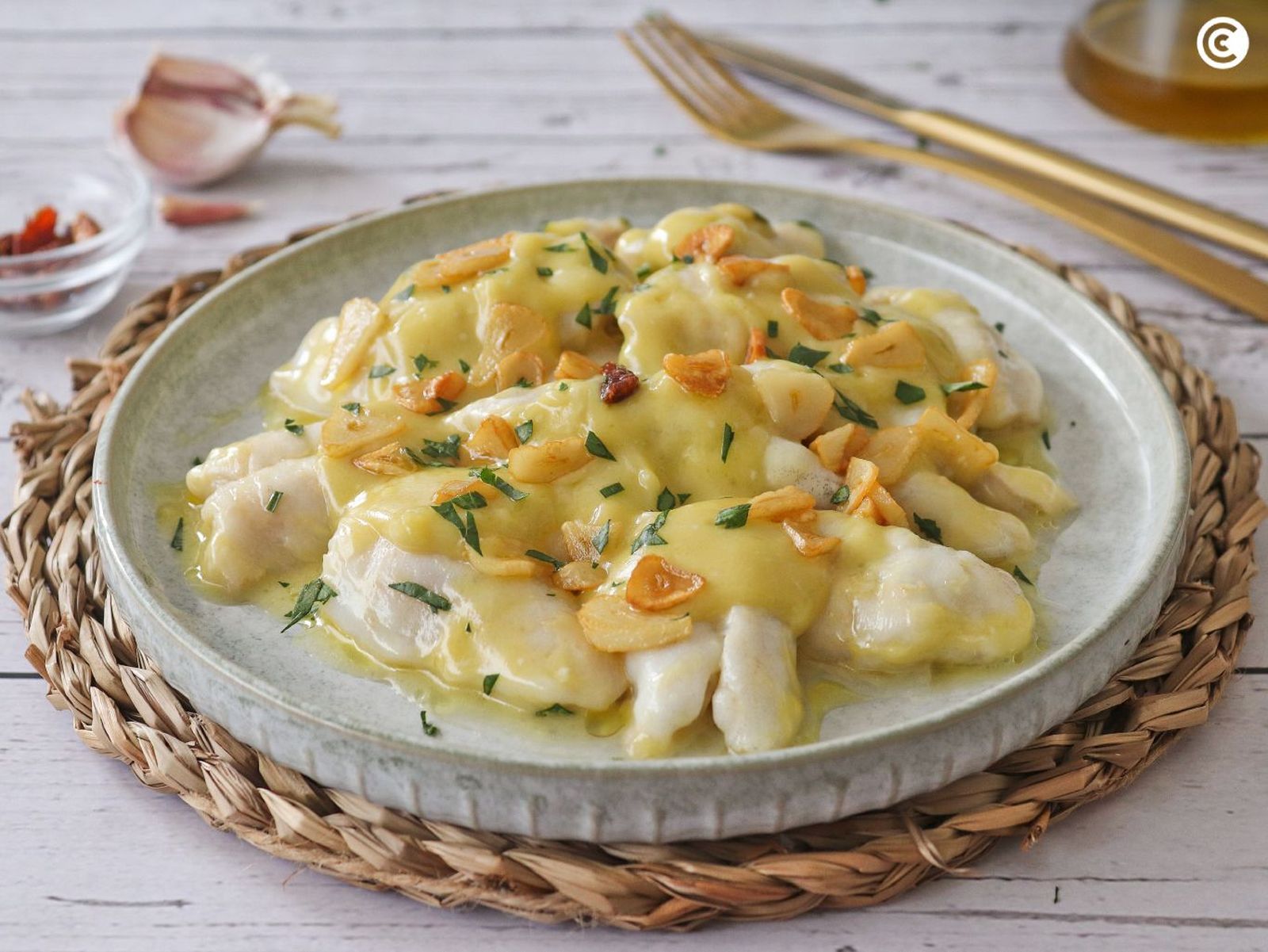 Cocochas de bacalao al pil pil