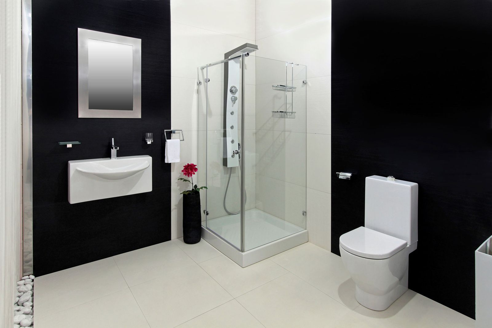 Ideas para decorar el baño en color negro