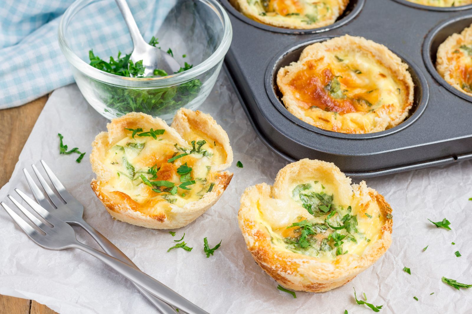 Mini quiche con bacon Mini quiche con bacon