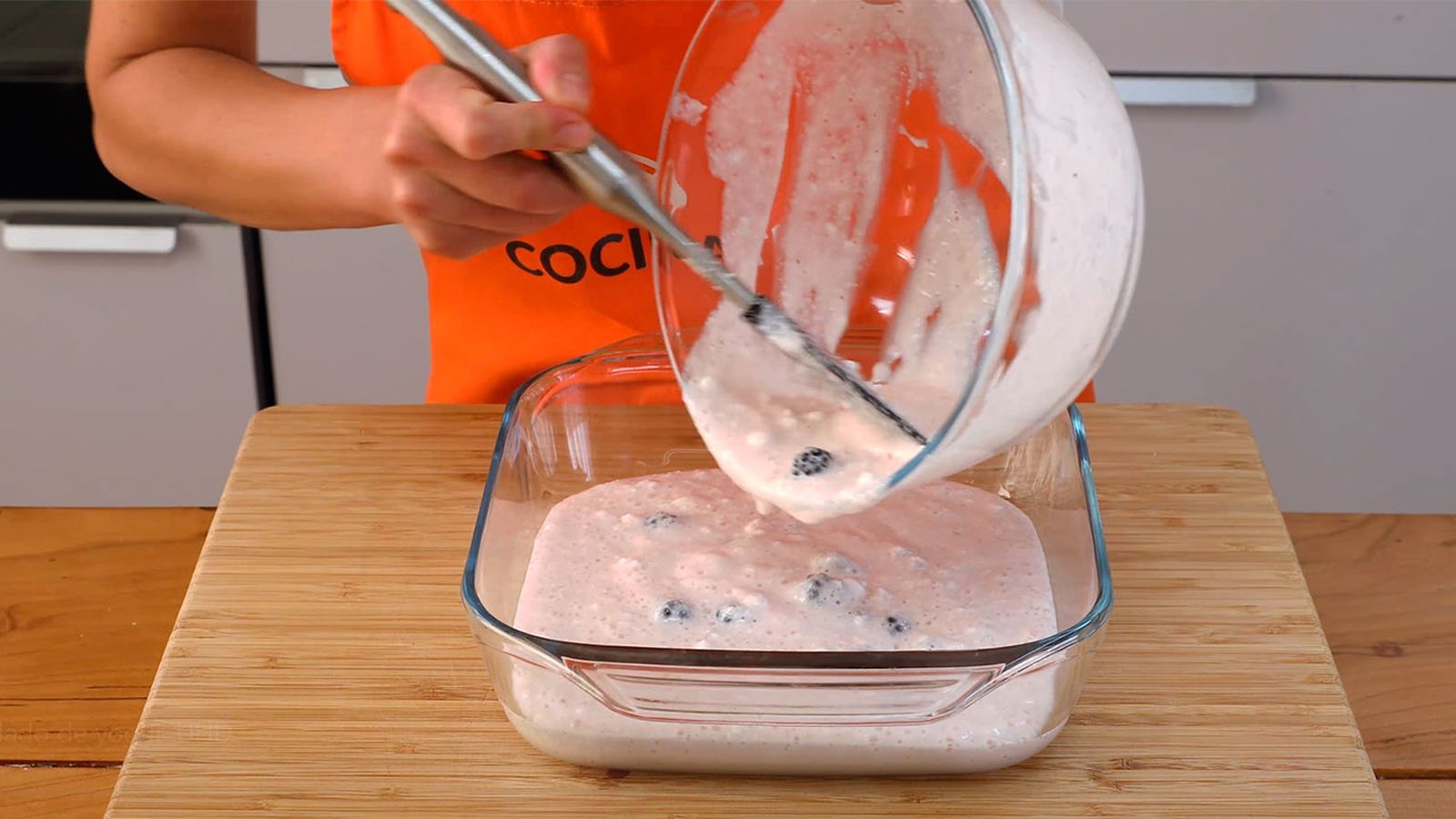 Receta de helado de yogur y moras Paso 3 Receta de helado de yogur y moras Paso 3