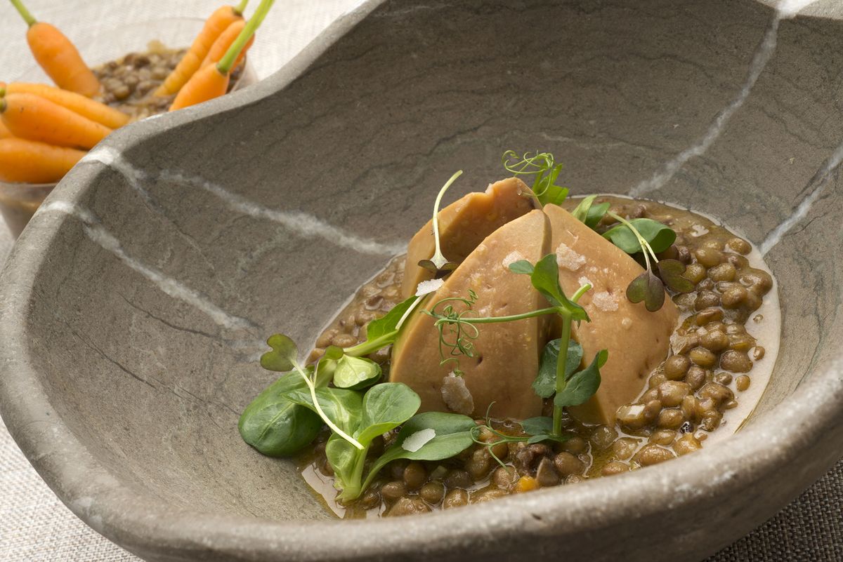 6117 2 Ensalada de lentejas con foie gras xl