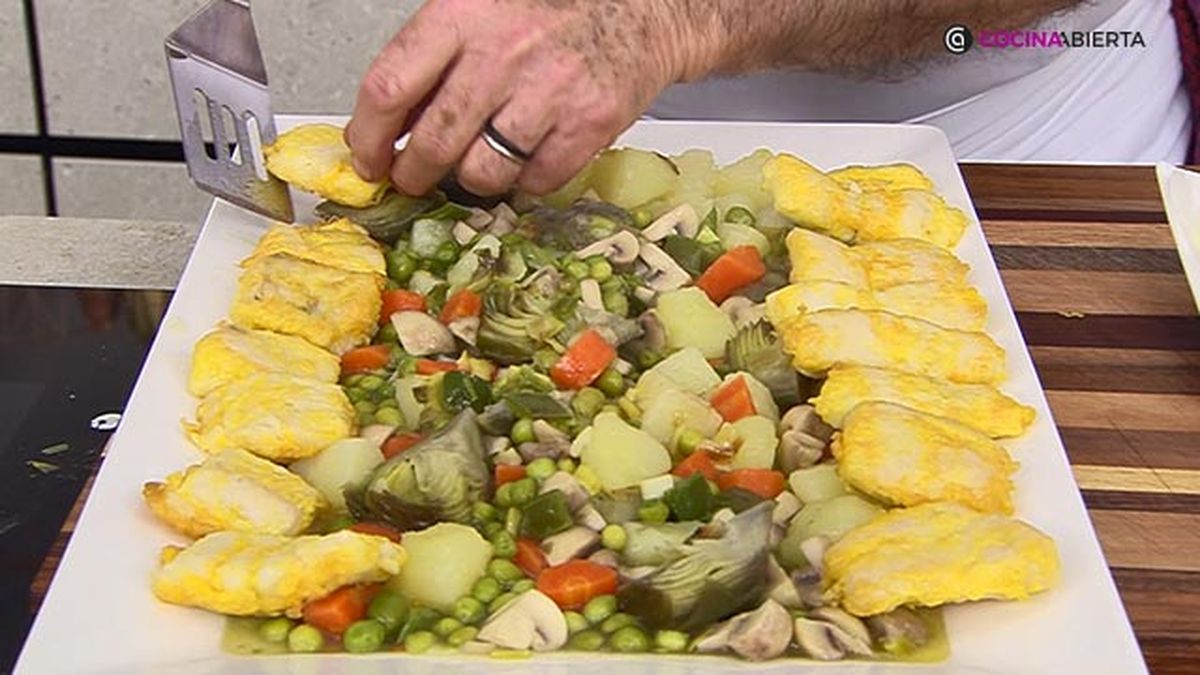 receta pescadilla rebozada menestra verduras ka paso6