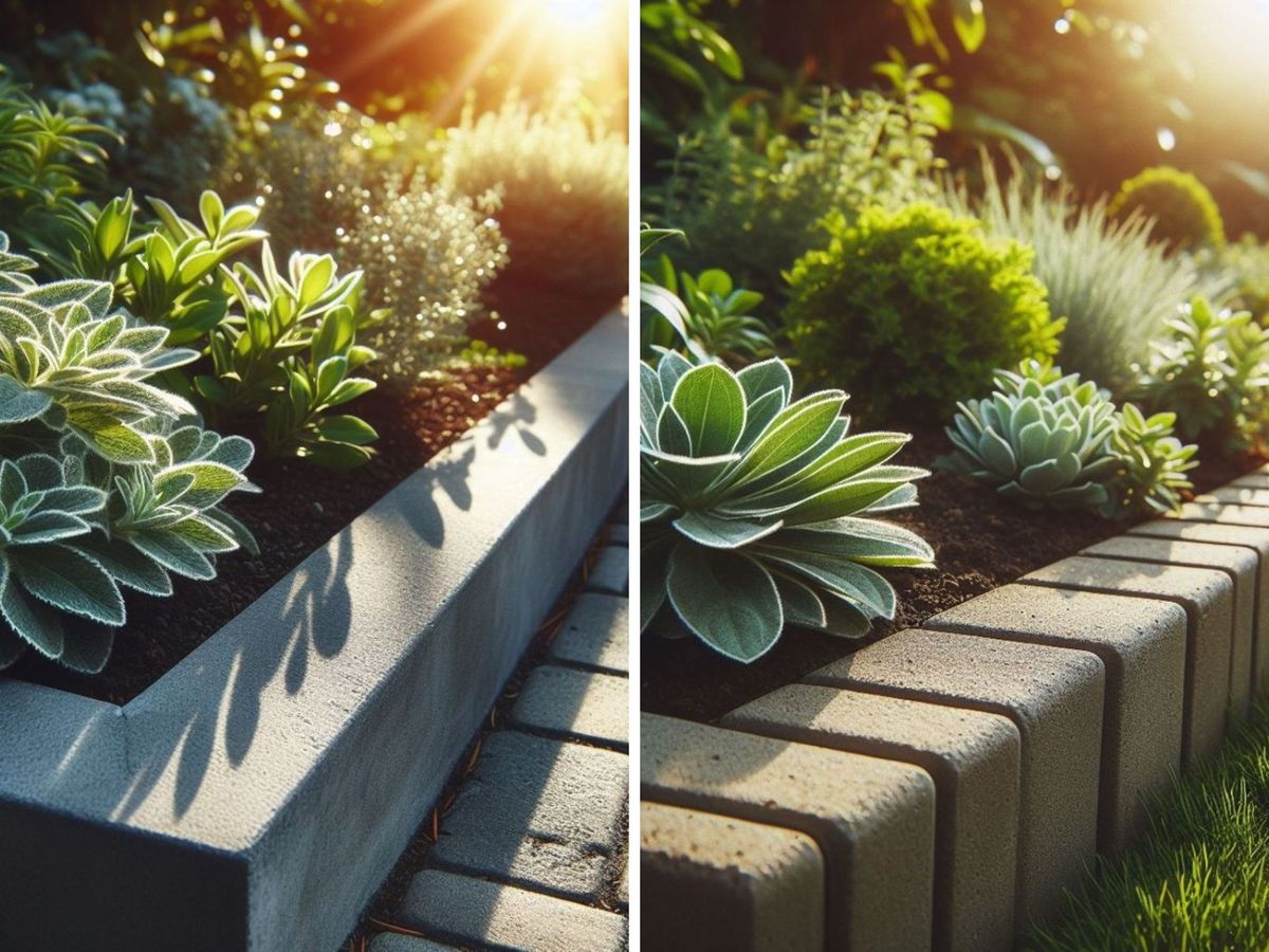 Bordillos para jardín de hormigón / Fotos: Pinterest