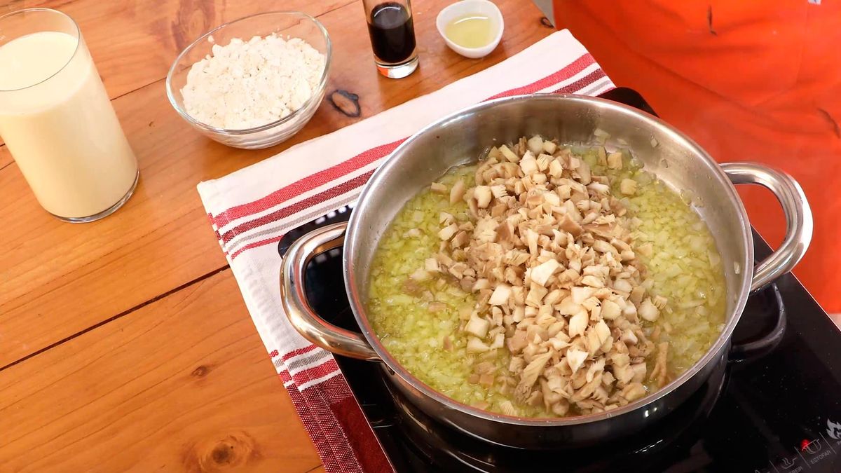 Receta de croquetas veganas de setas   paso 2