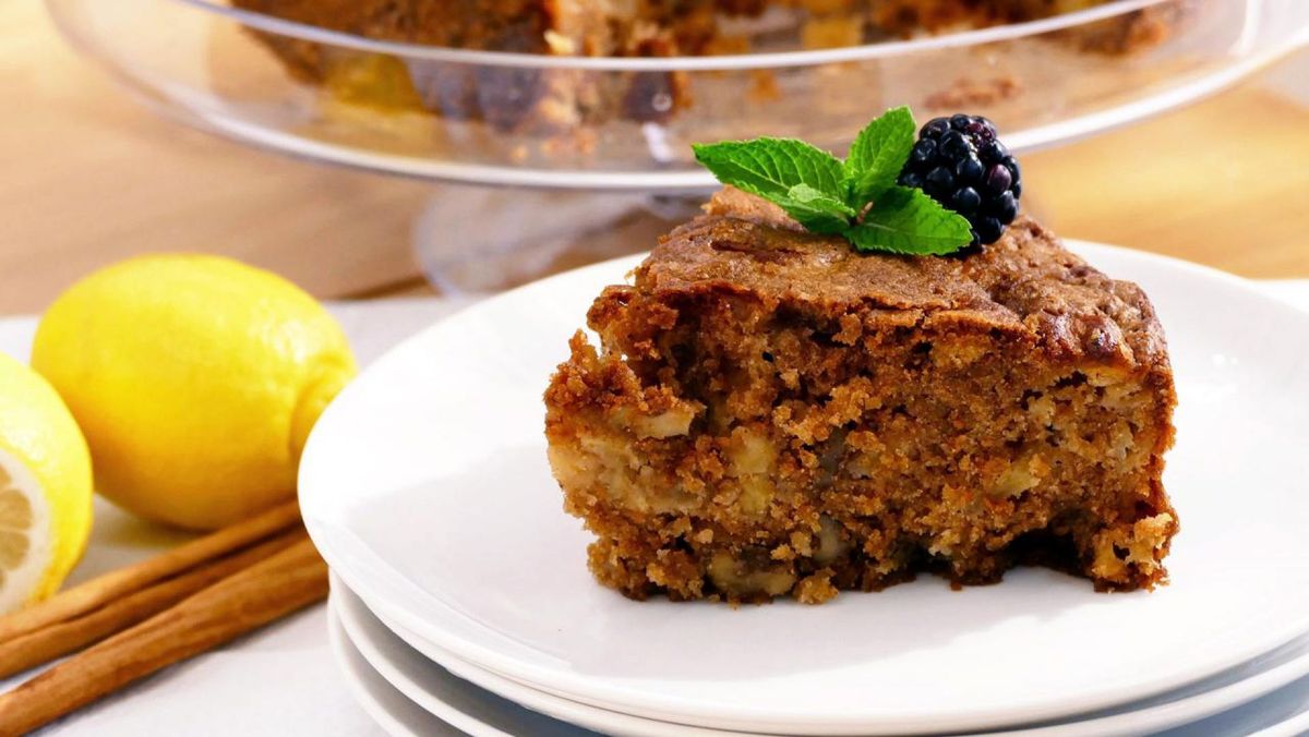 Bizcocho de manzana y nueces