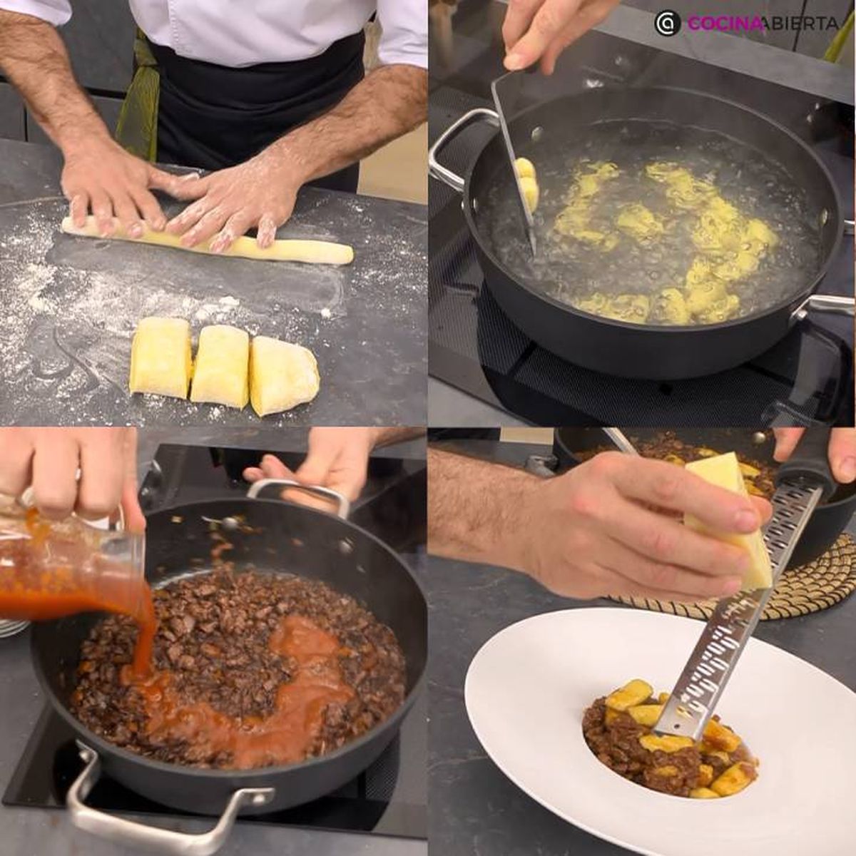 noquis a la bolonesa receta pasos