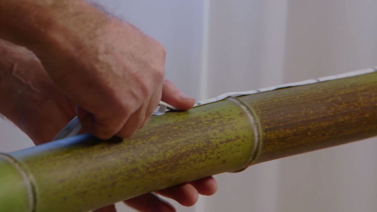 Cañas de bambú decorativas y luminosas paso 11