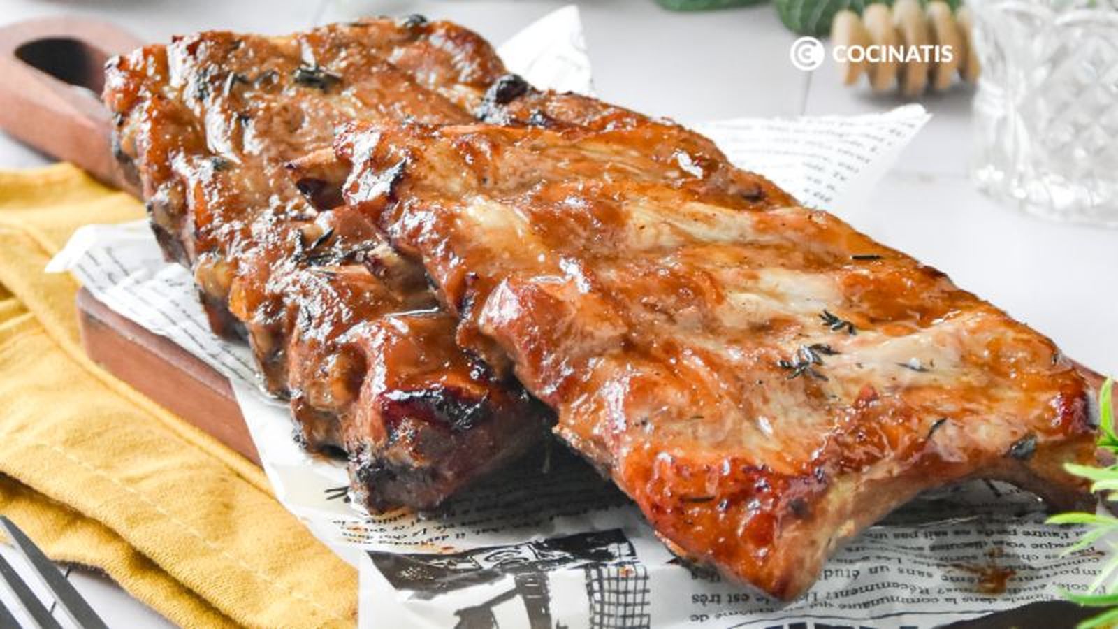 Costillas a la miel Costillas a la miel