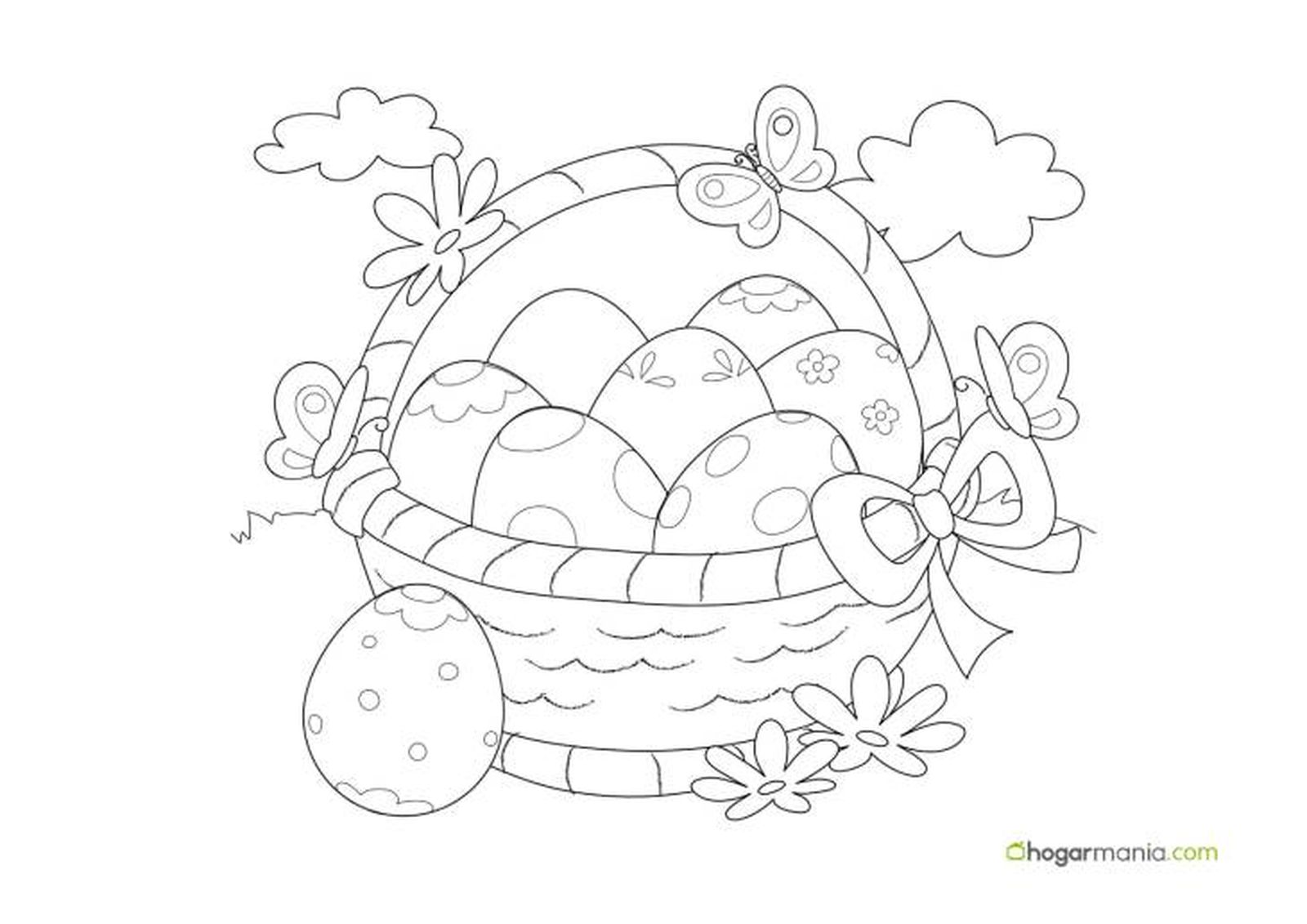 dibujos huevos pascua cesta 1 dibujos huevos pascua cesta 1