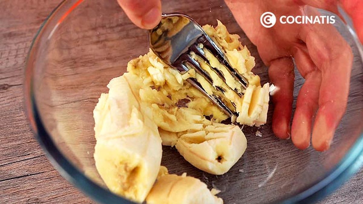 Receta de galletas de avena y plátano  paso 2
