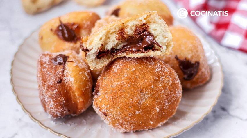 receta berlinas de chocolate