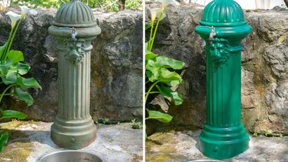 Renovar una fuente de jardín