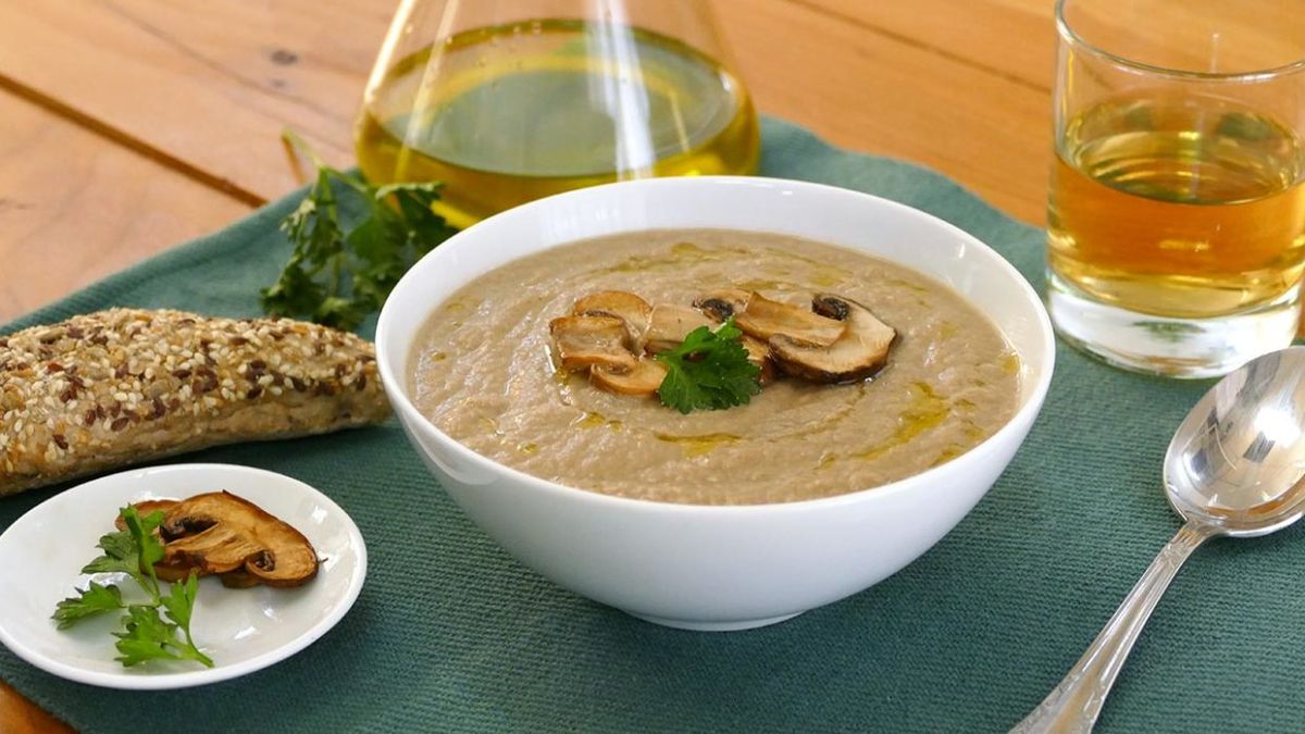 Crema de champiñones