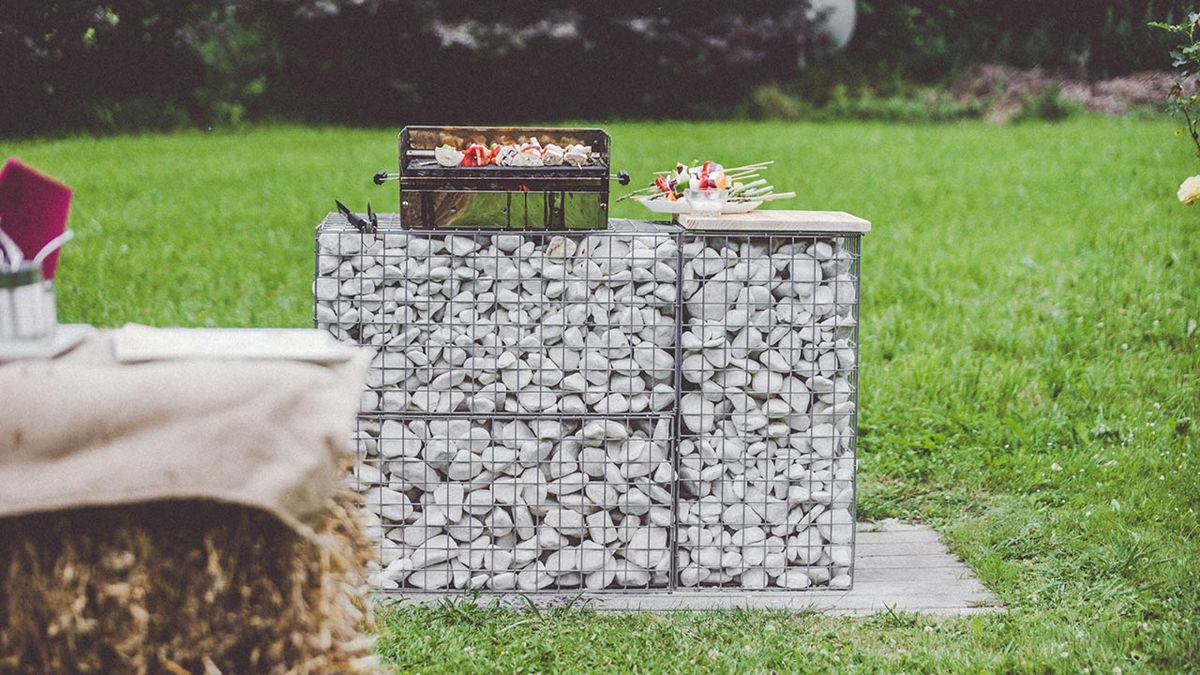 Cómo hacer una barbacoa con gaviones