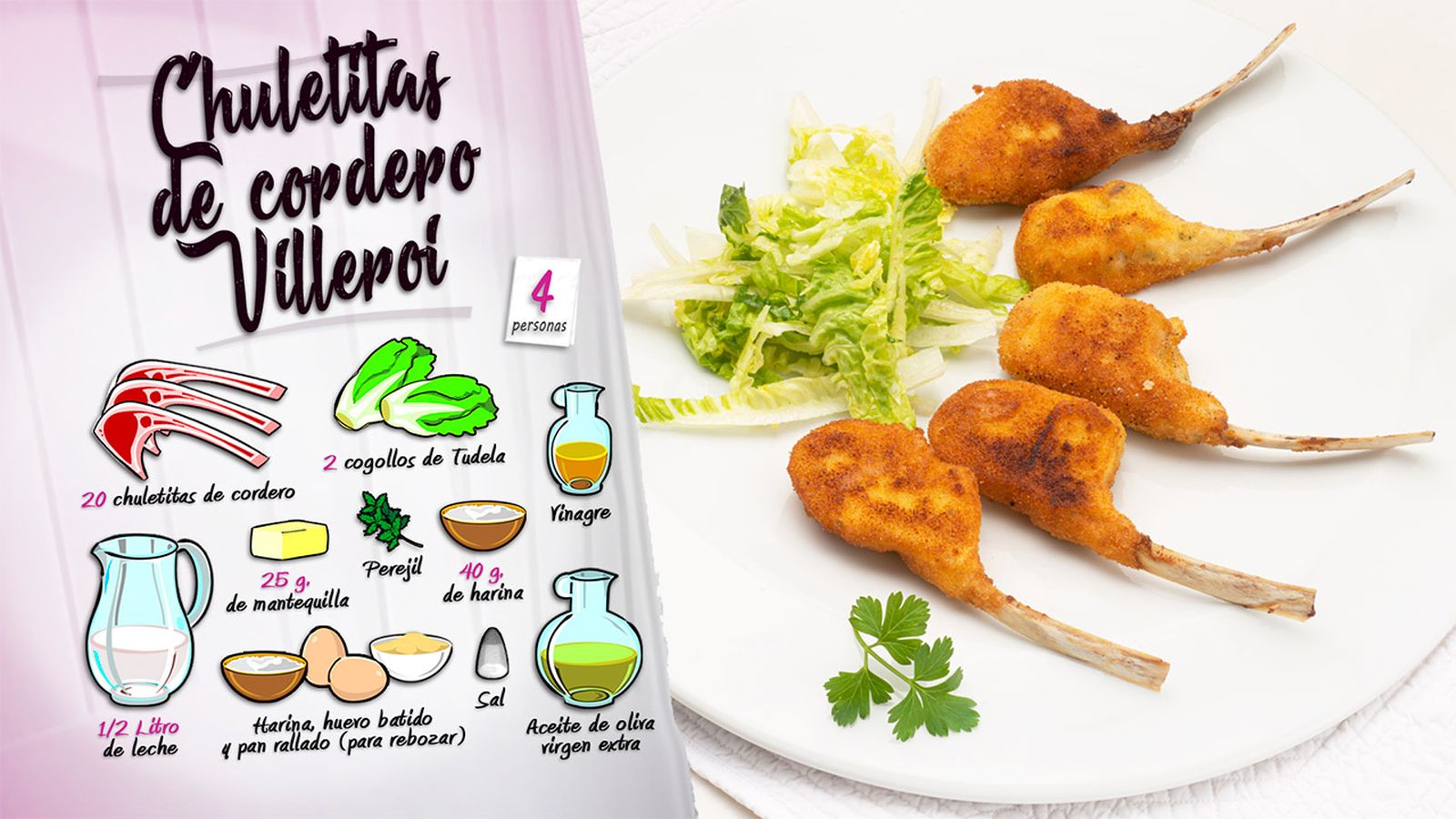 KARL66770321 chuletillas de cordero villeroy receta karlos arguinano ingredientes KARL66770321 chuletillas de cordero villeroy receta karlos arguinano ingredientes