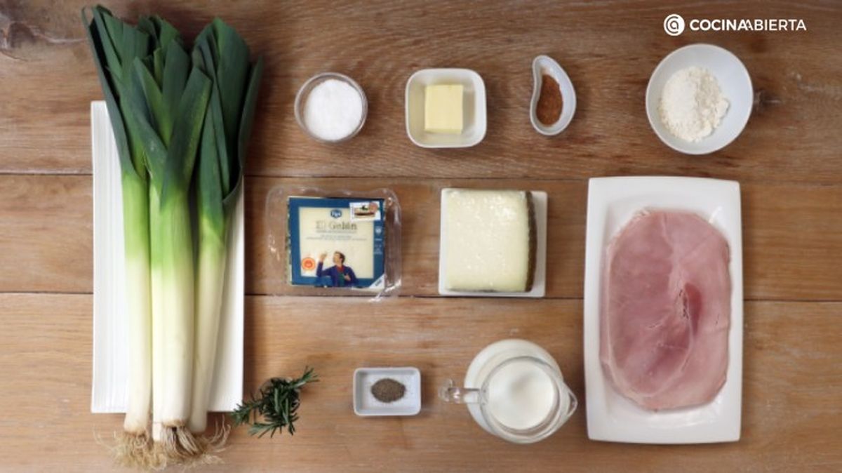 puerros gratinados ingredientes