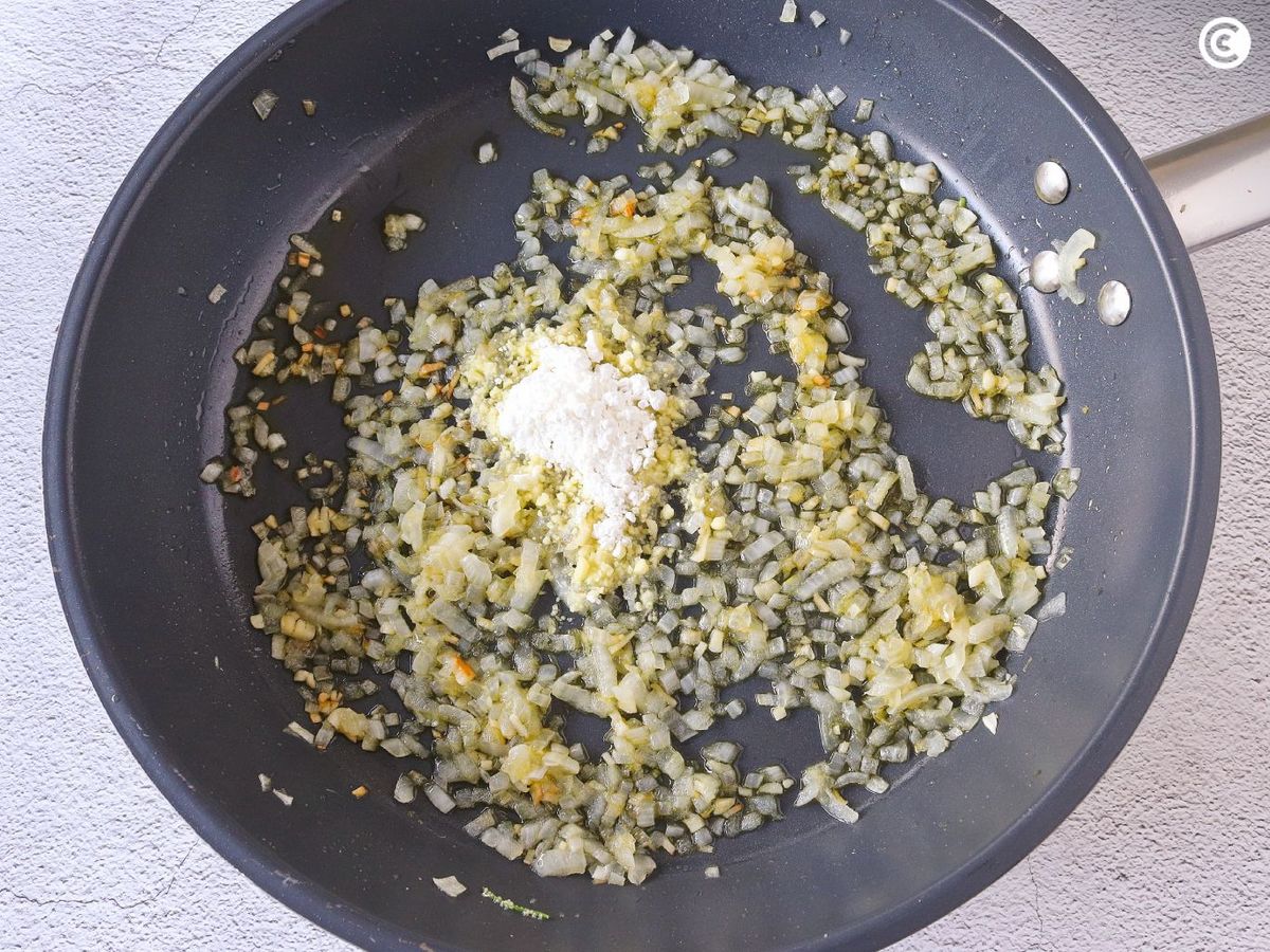 Sofrito para el rape en salsa verde