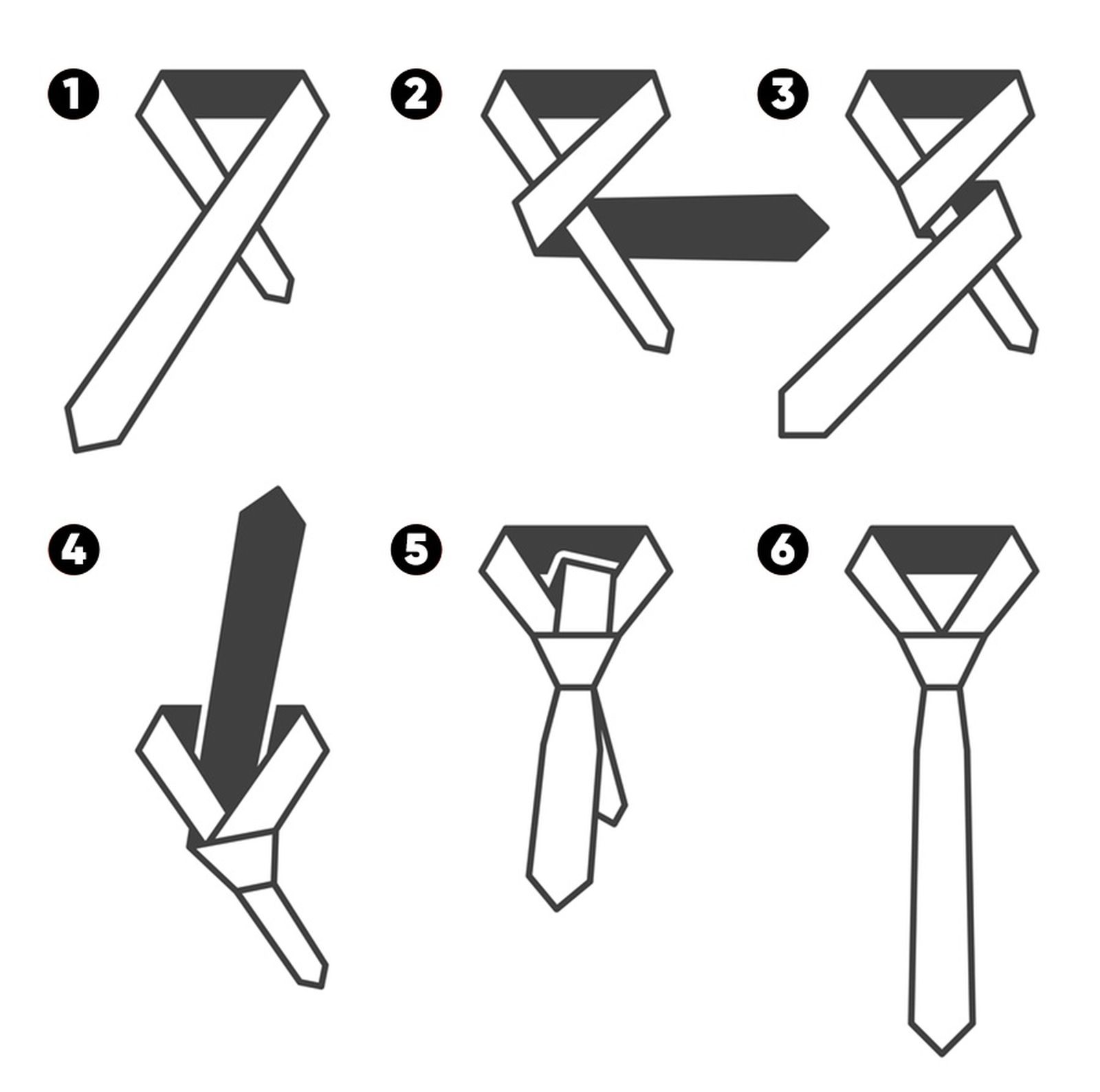 Nudo simple de corbata en 5 pasos Nudo simple de corbata en 5 pasos