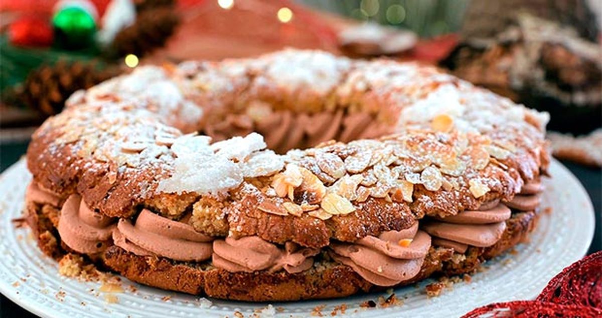 Roscón de Reyes sin gluten relleno de chocolate   620x328