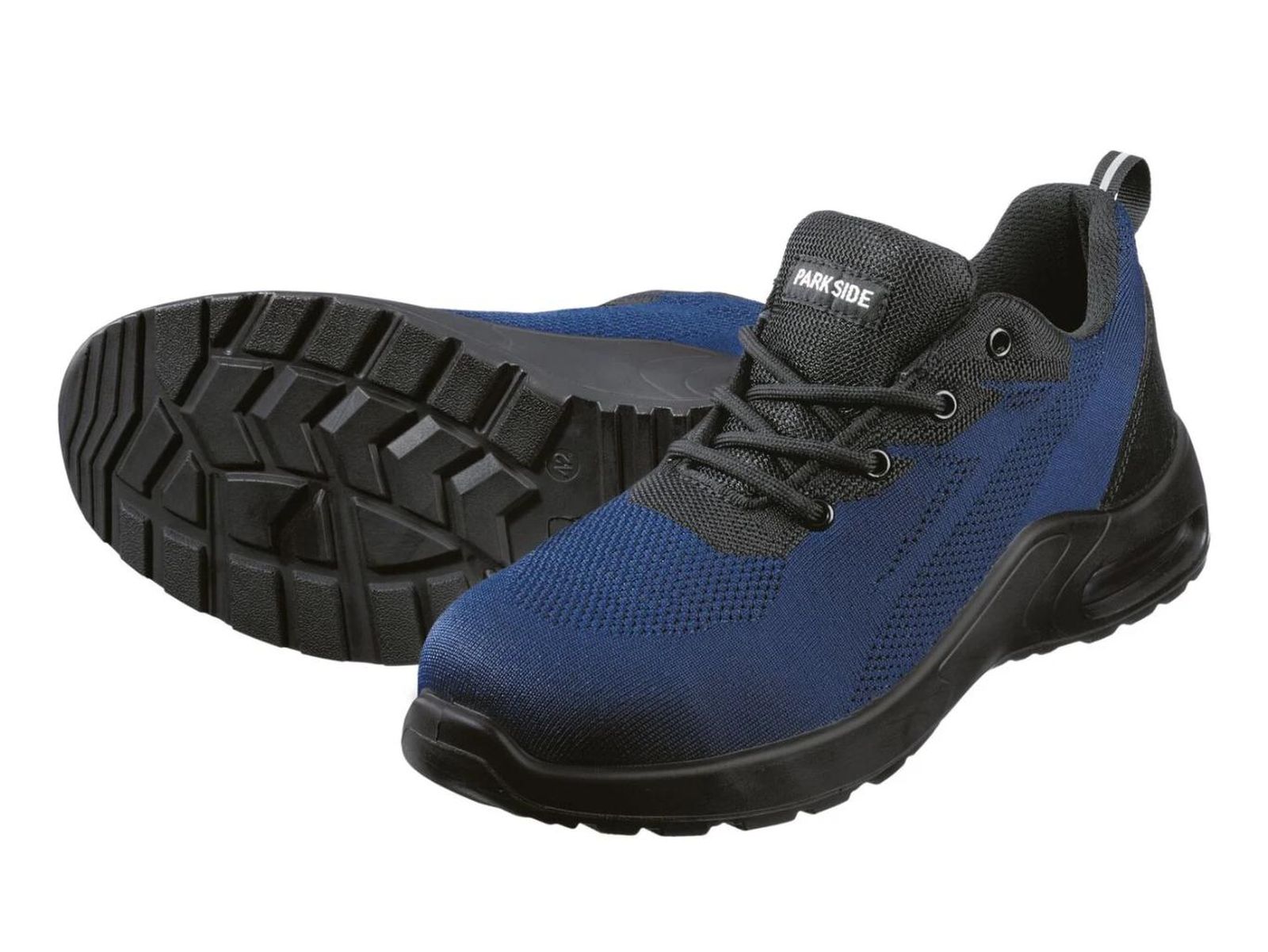 Zapatos de seguridad azules.