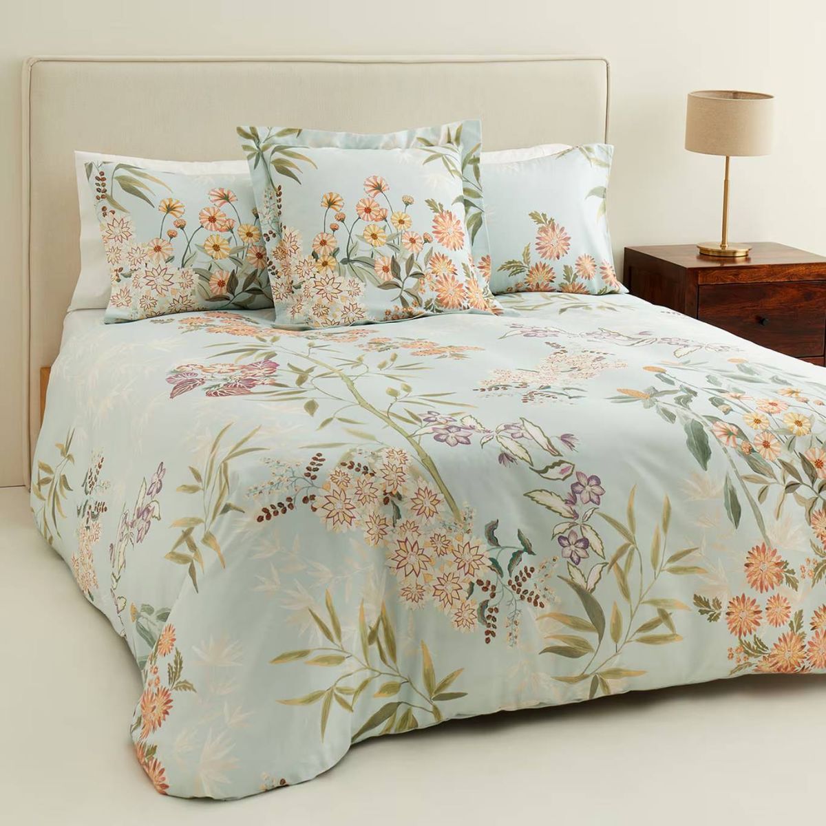 Juego de funda nórdica satén algodón Kioto