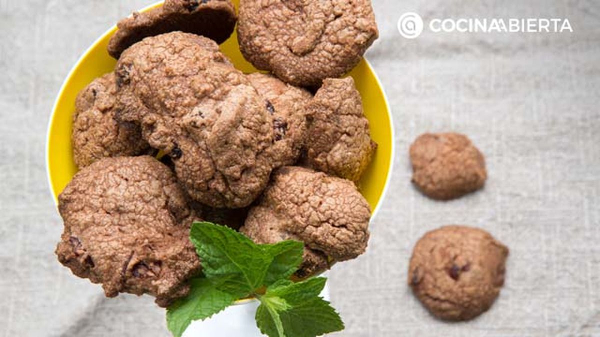Galletas de chocolate y arándanos