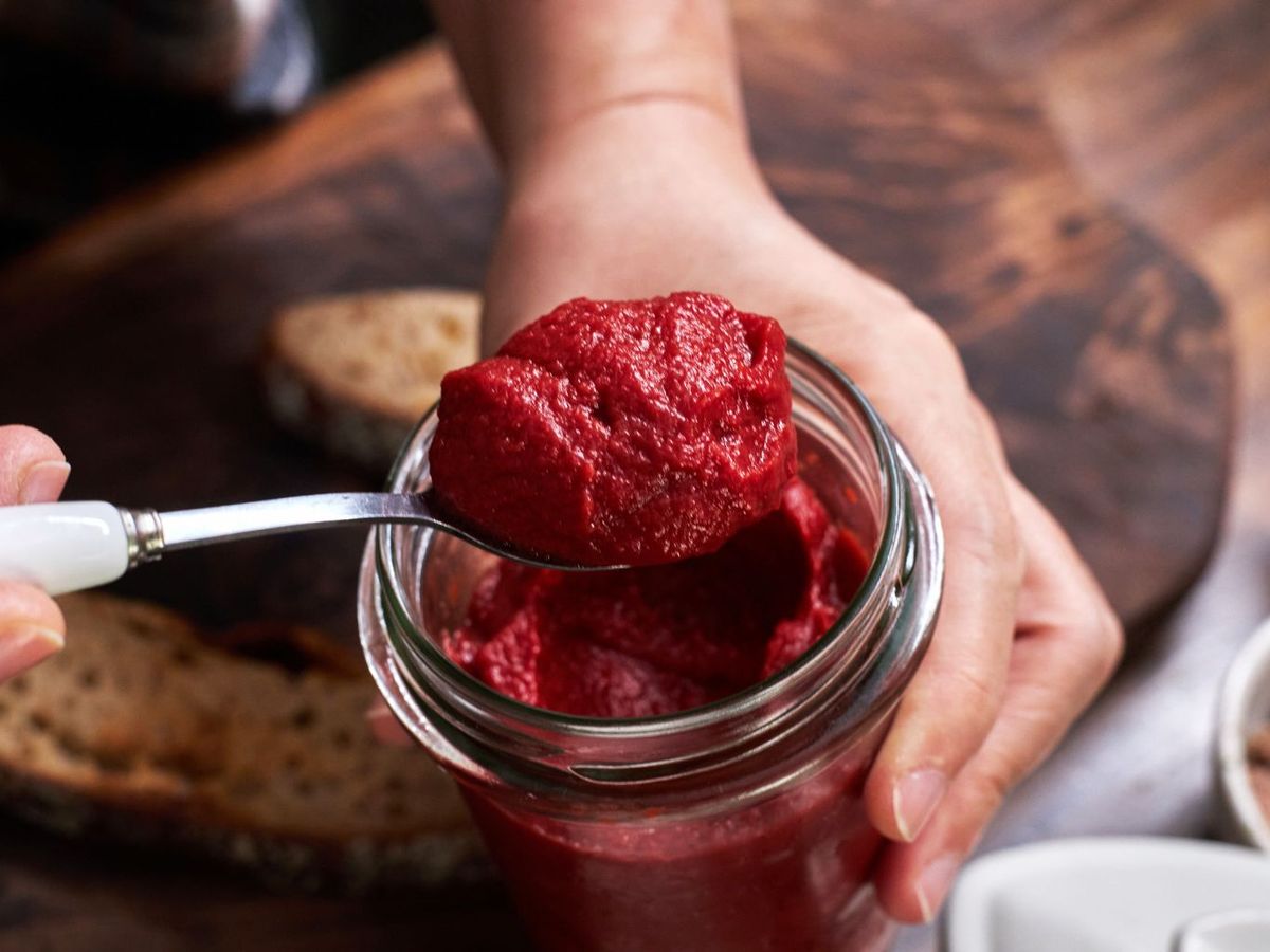Cucharada de pasta de tomate 